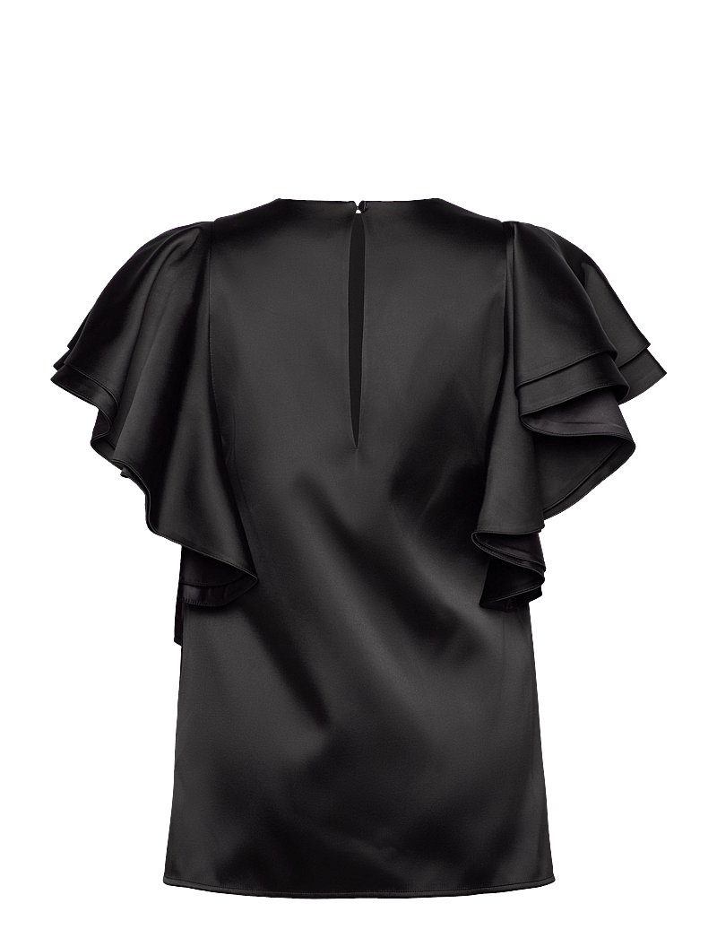 Malina - Ada Frill Oversized blouse - kortærmede bluser - black - 2