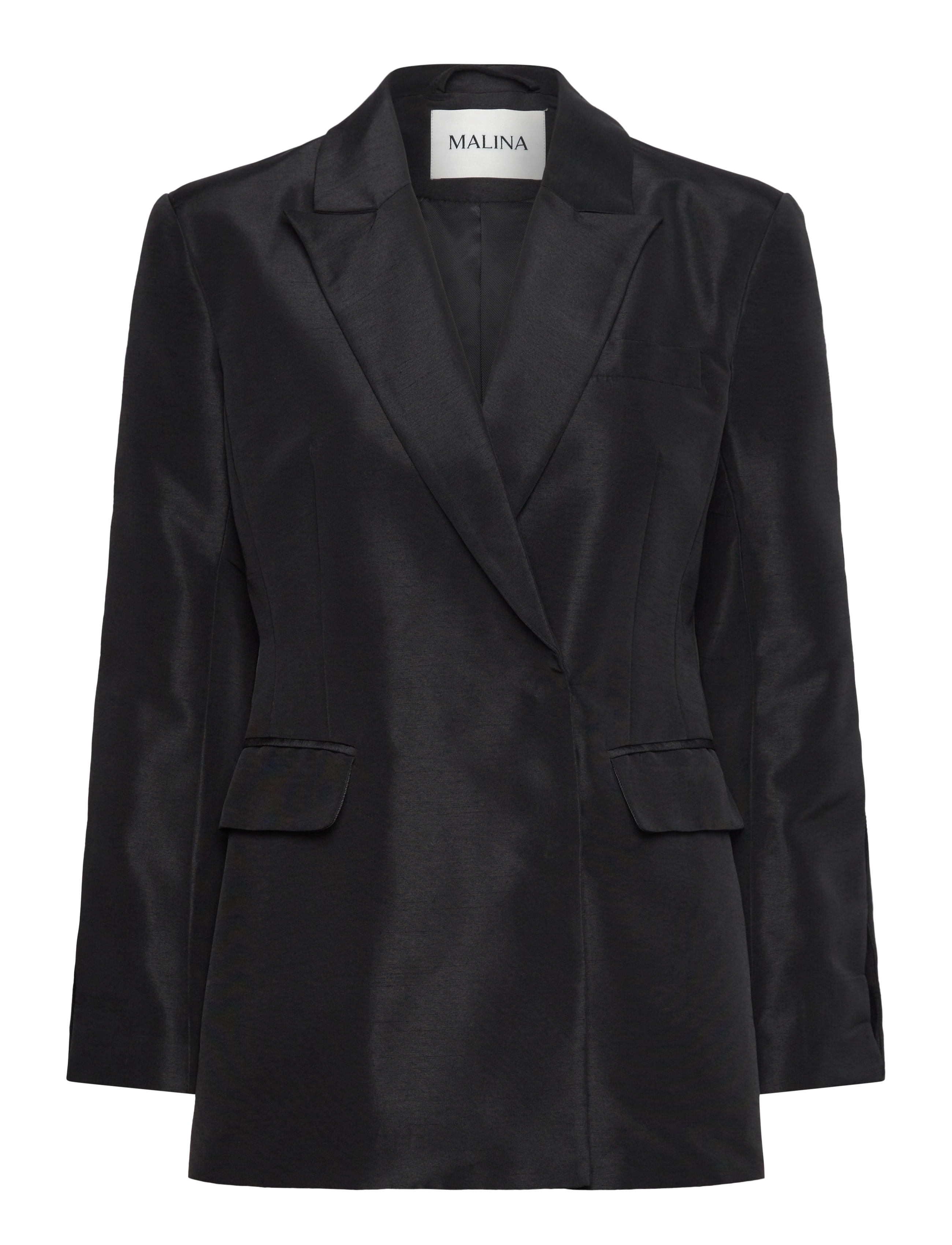 Malina - Ina cut out sleeve tailored blazer - black - 1