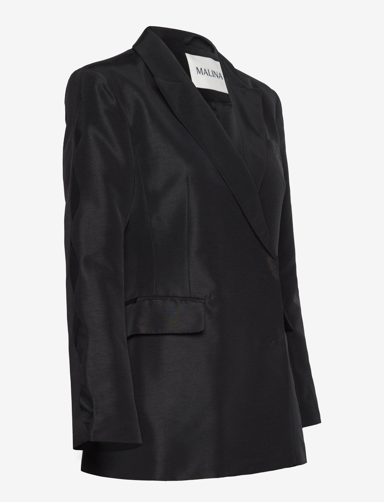 Malina - Ina cut out sleeve tailored blazer - black - 4