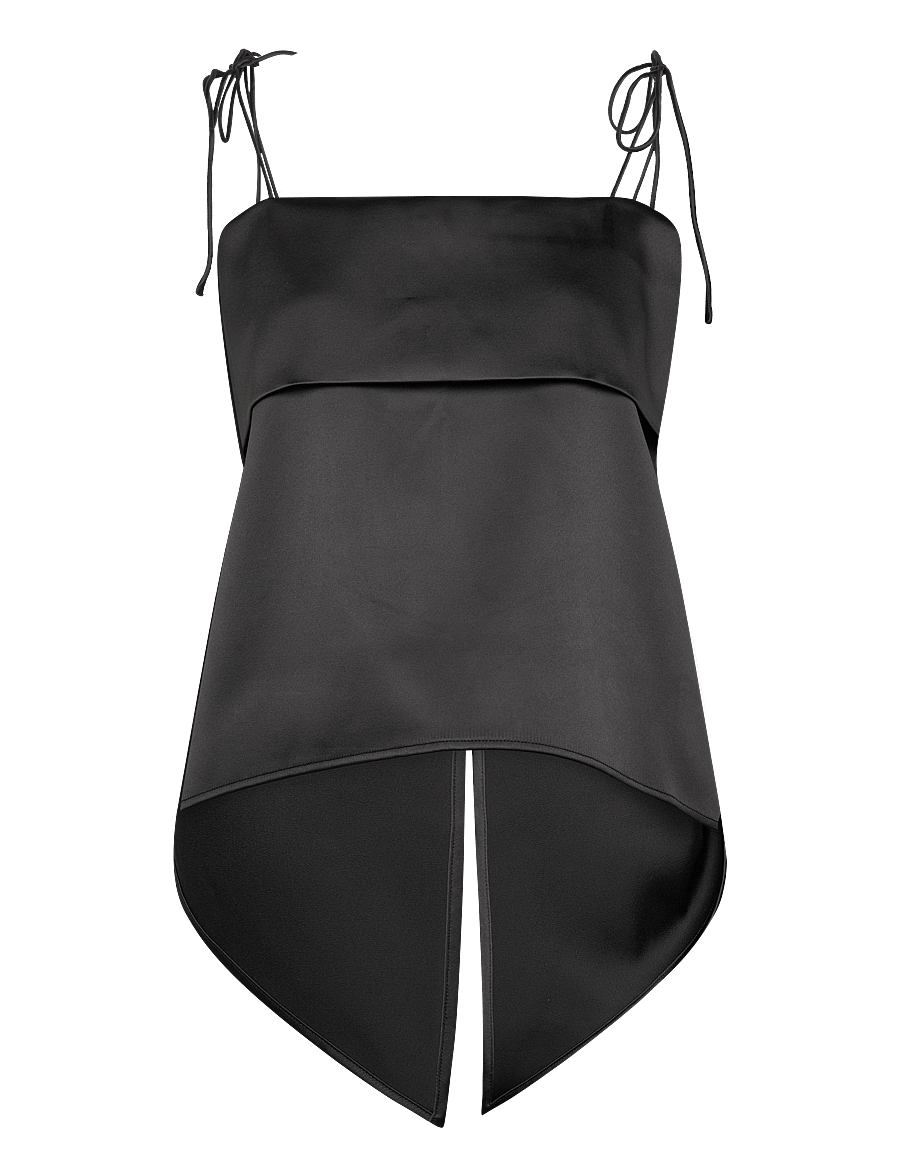 Malina - Mette open back strappy top - ermeløse bluser - black - 1