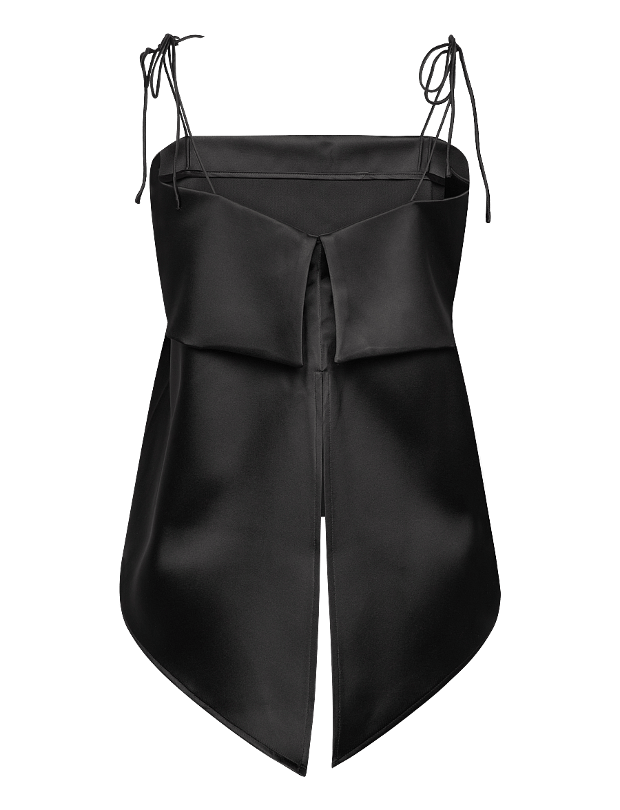 Malina - Mette open back strappy top - ermeløse bluser - black - 2