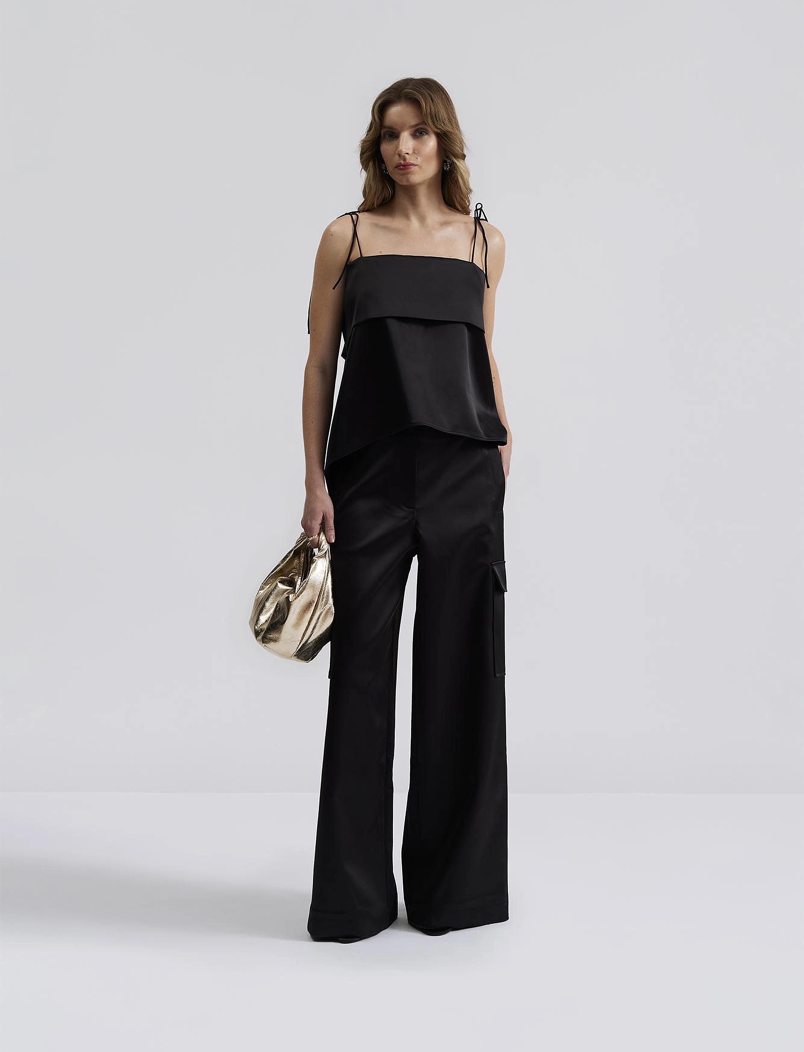 Malina - Mette open back strappy top - Ärmellose blusen - black - 4