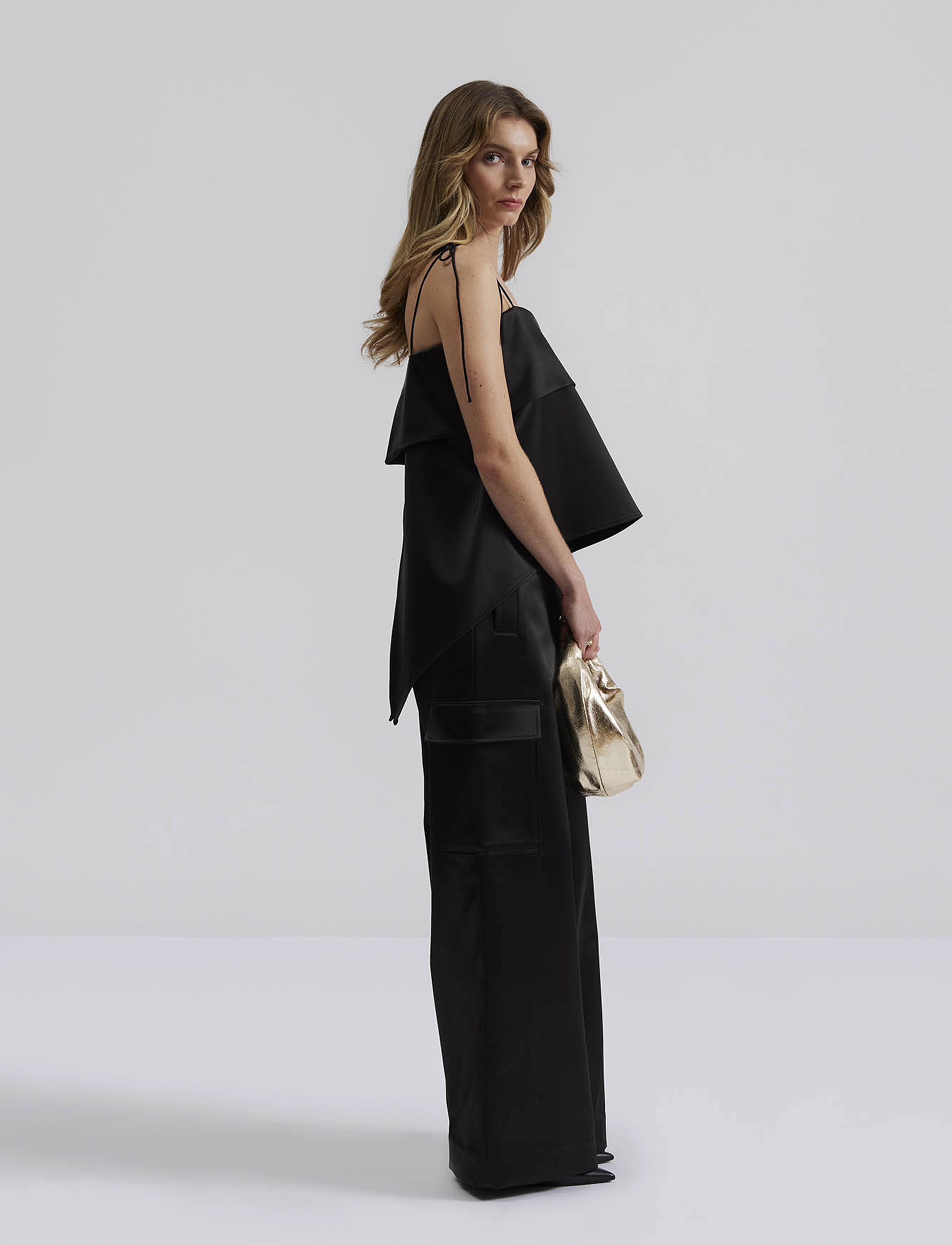 Malina - Mette open back strappy top - Ärmellose blusen - black - 5
