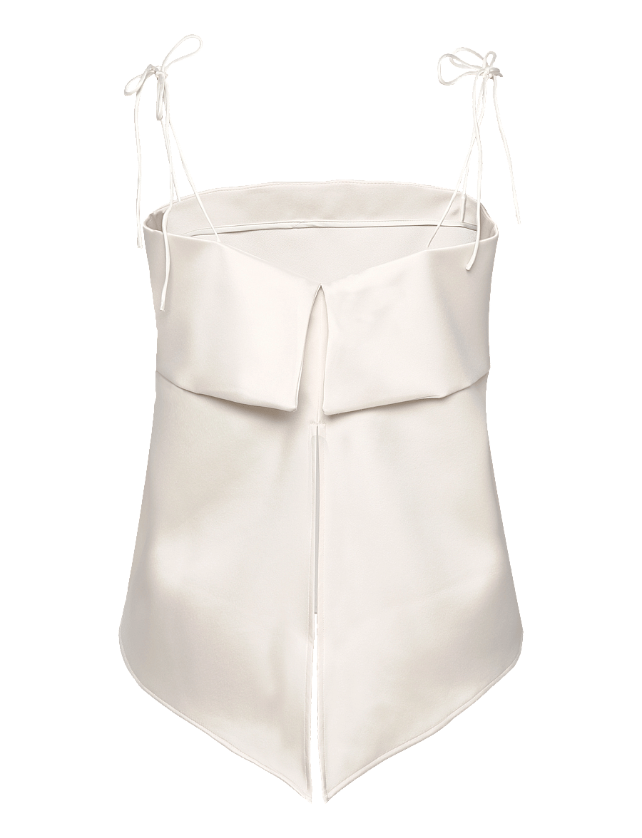 Malina - Mette open back strappy top - Ärmlösa blusar - white - 2