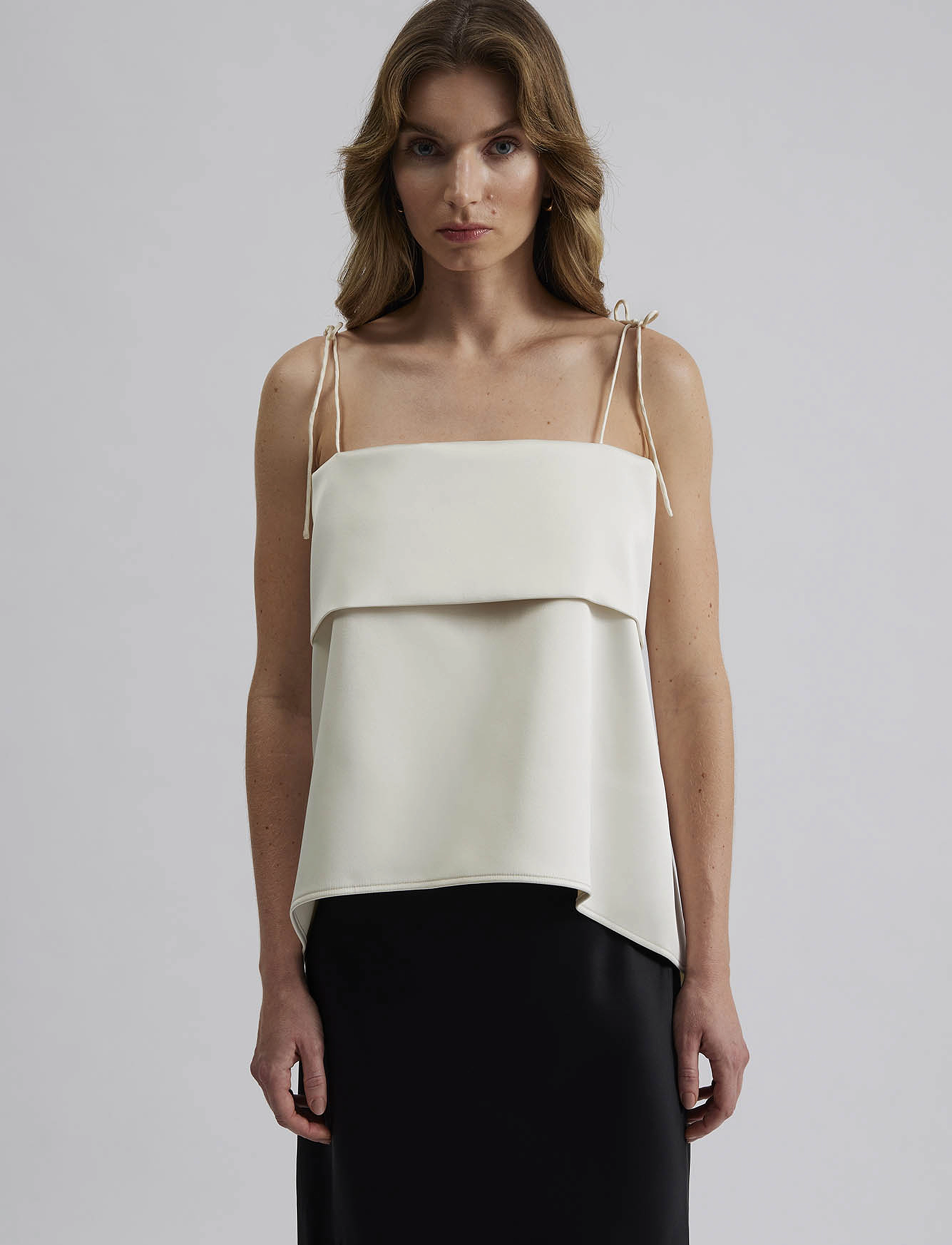 Malina Mette open back strappy top - Blusen - WHITE / white
