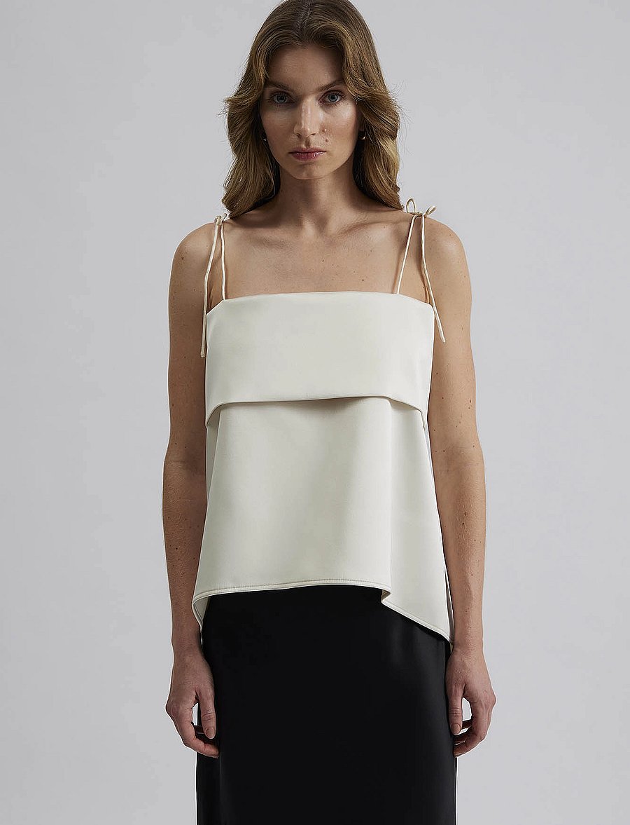 Malina - Mette open back strappy top - Ärmlösa blusar - white - 0