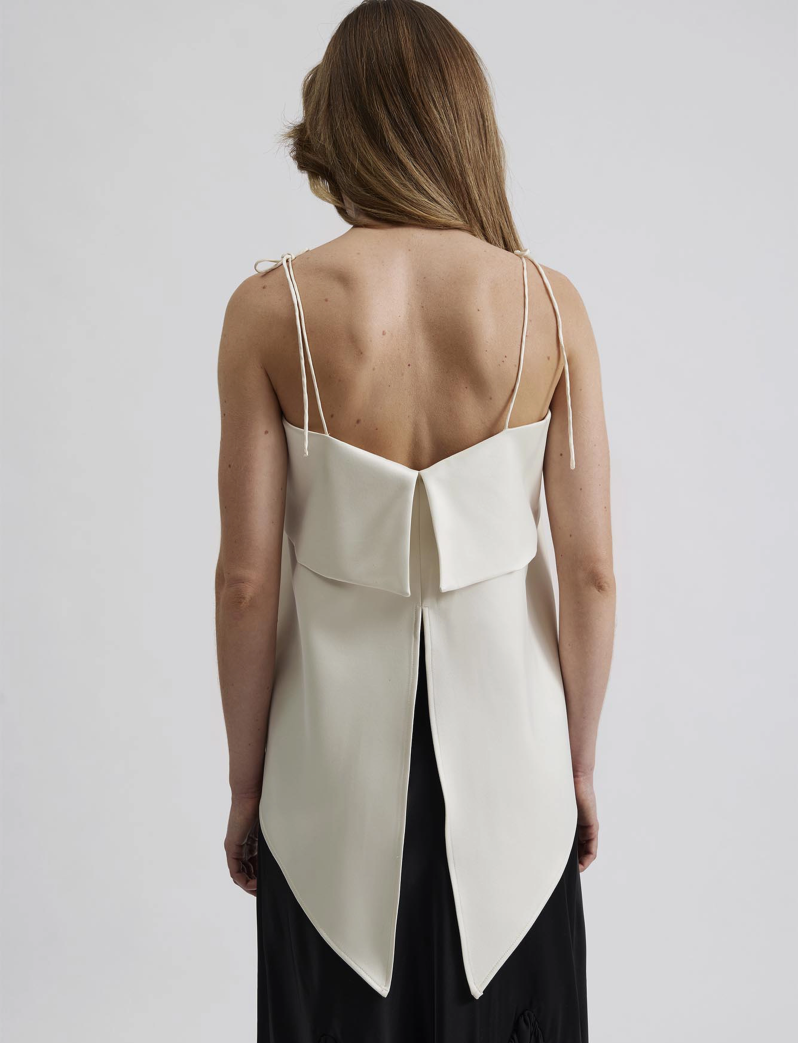 Malina - Mette open back strappy top - Ärmellose blusen - white - 3