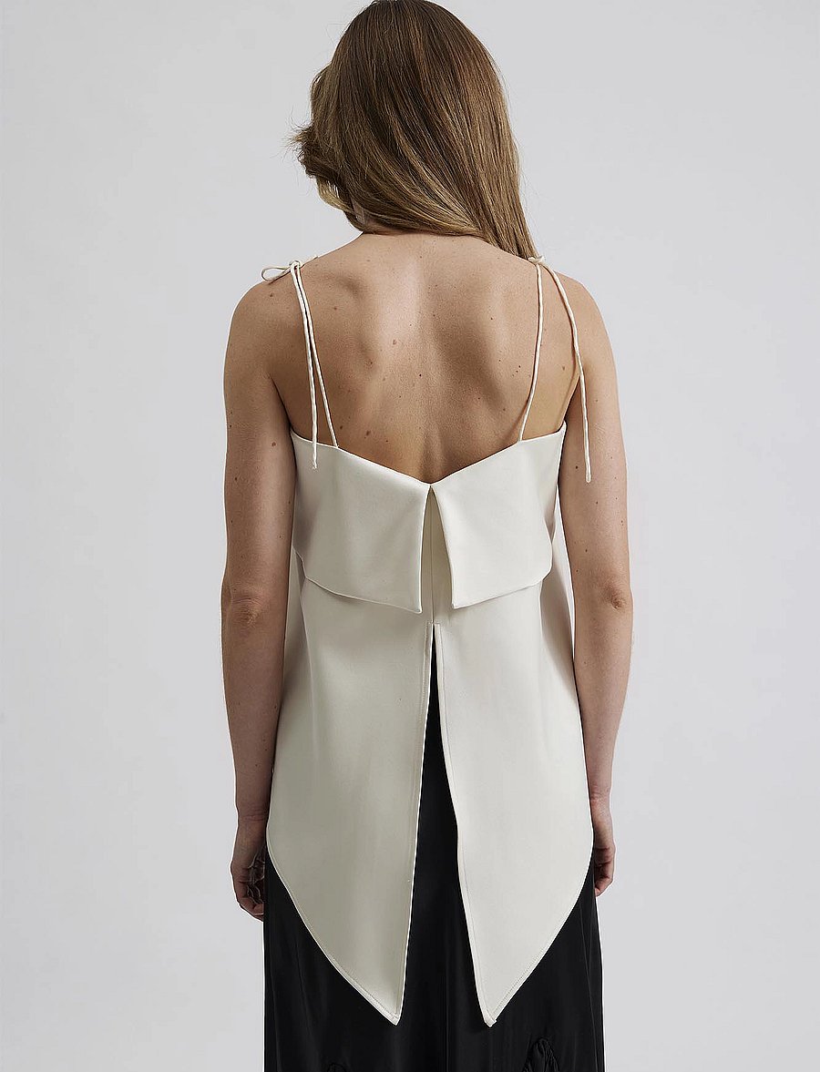 Malina - Mette open back strappy top - Ärmlösa blusar - white - 3