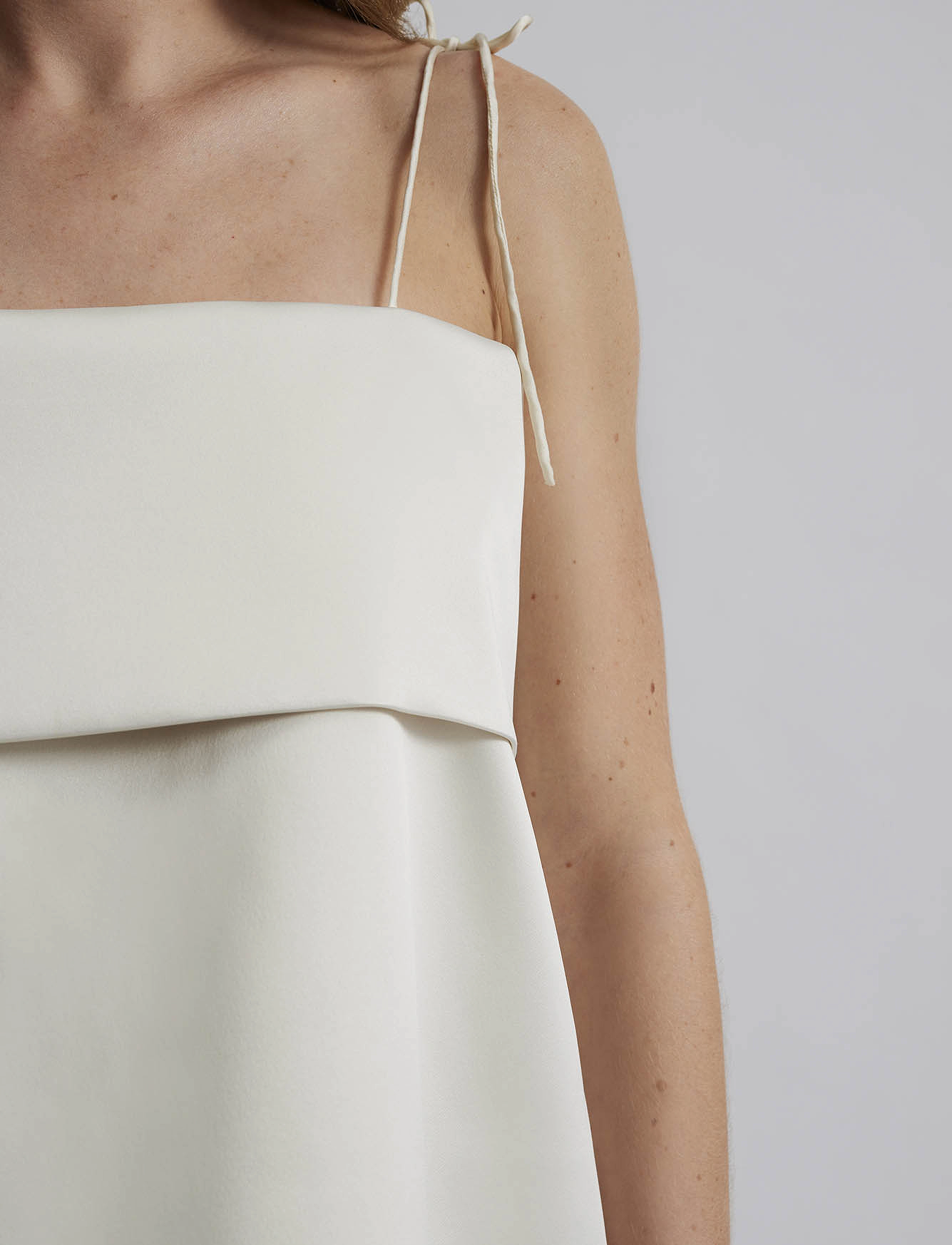 Malina - Mette open back strappy top - Ärmellose blusen - white - 4