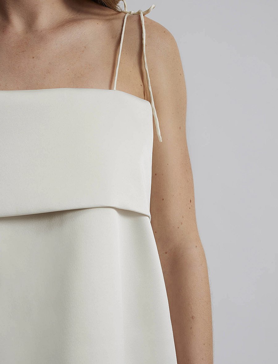 Malina - Mette open back strappy top - Ärmlösa blusar - white - 4