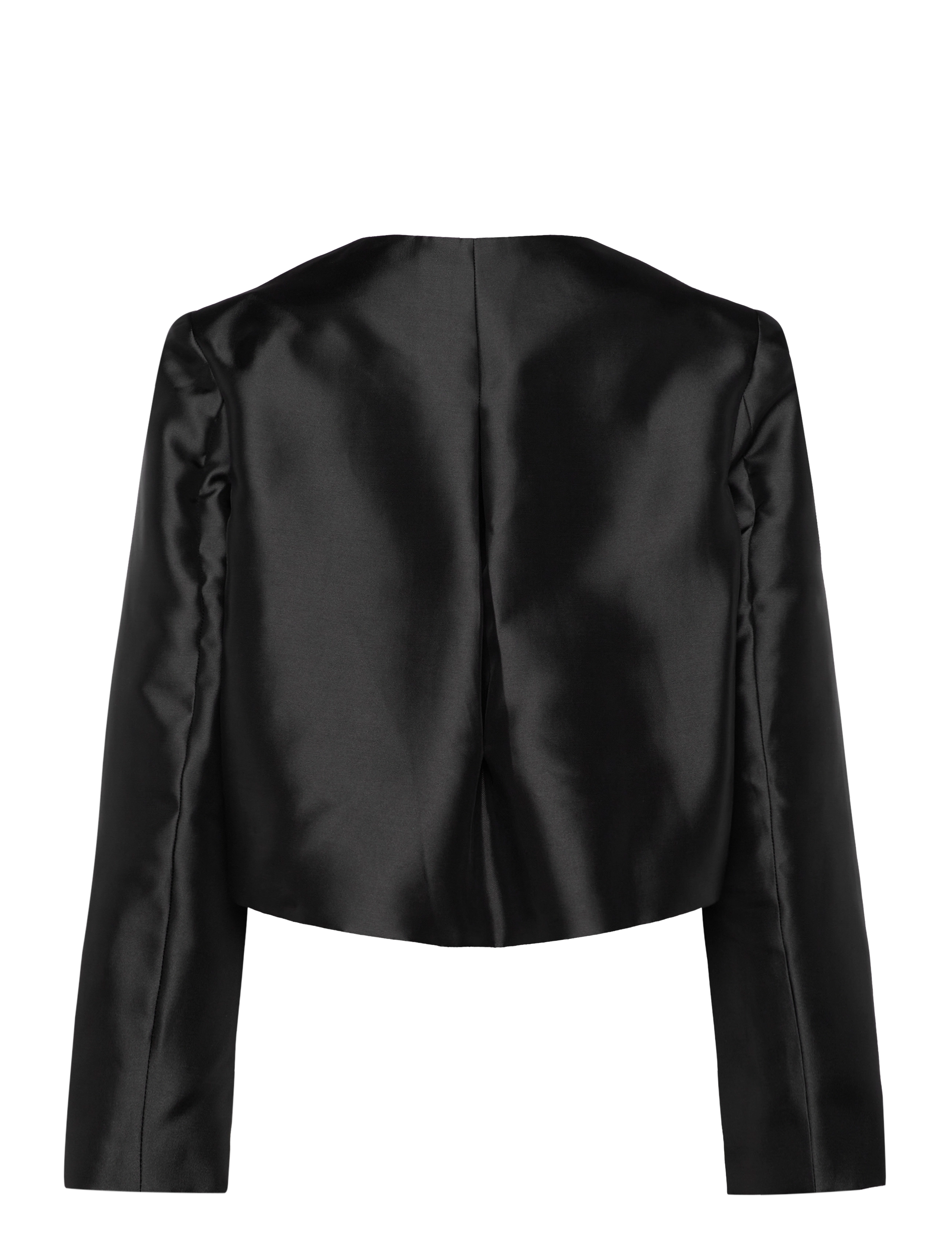 Malina - Ruthie Cropped Long Sleeve Blouse - langærmede bluser - black - 2