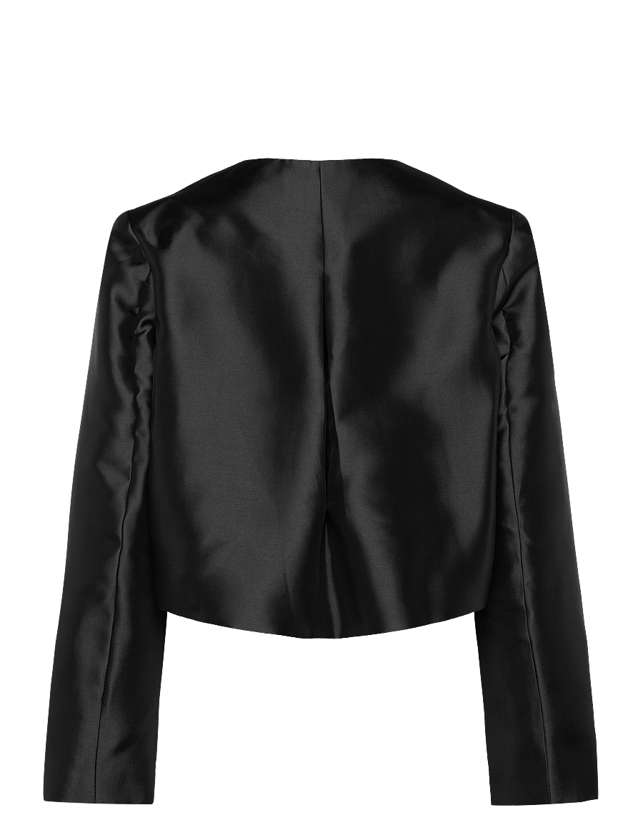 Malina - Ruthie Cropped Long Sleeve Blouse - pikkade varrukatega pluusid - black - 2