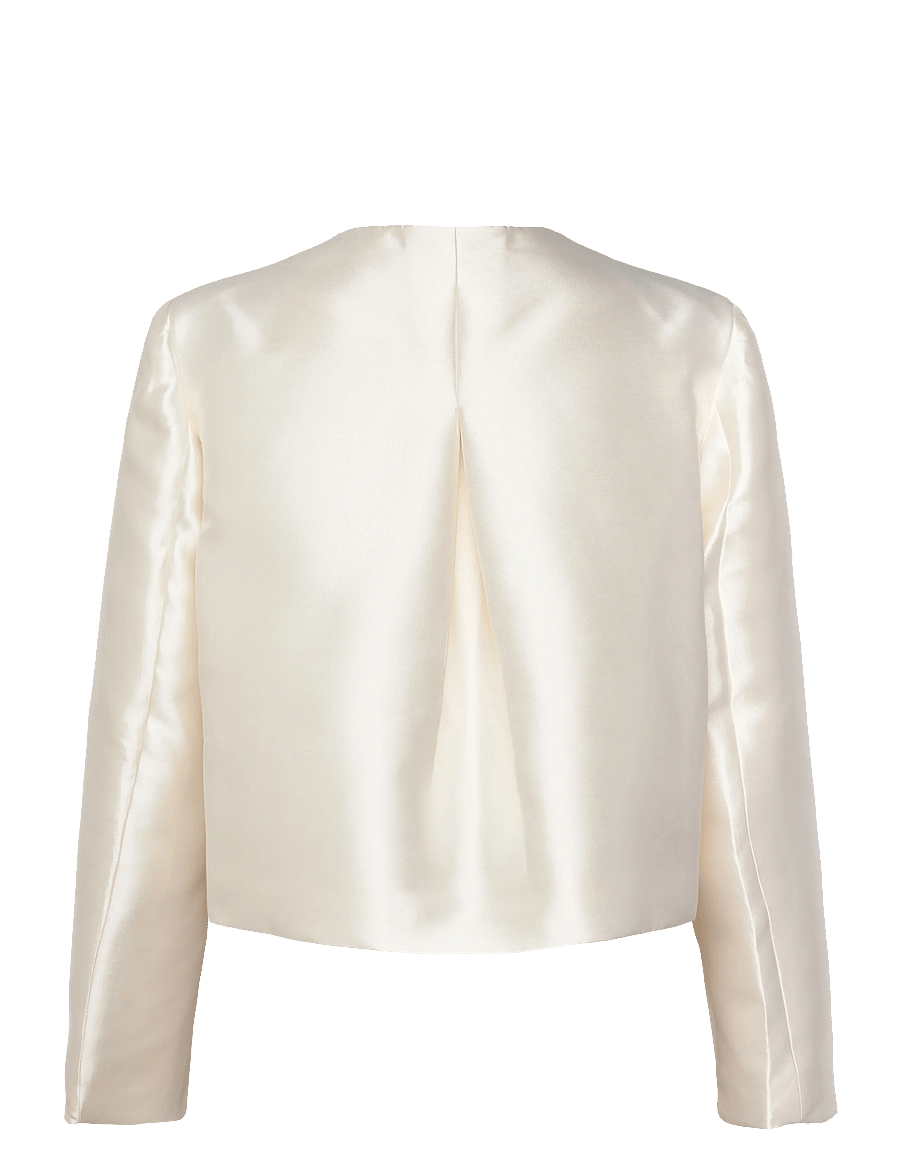 Malina - Ruthie Cropped Long Sleeve Blouse - langærmede bluser - ivory - 2