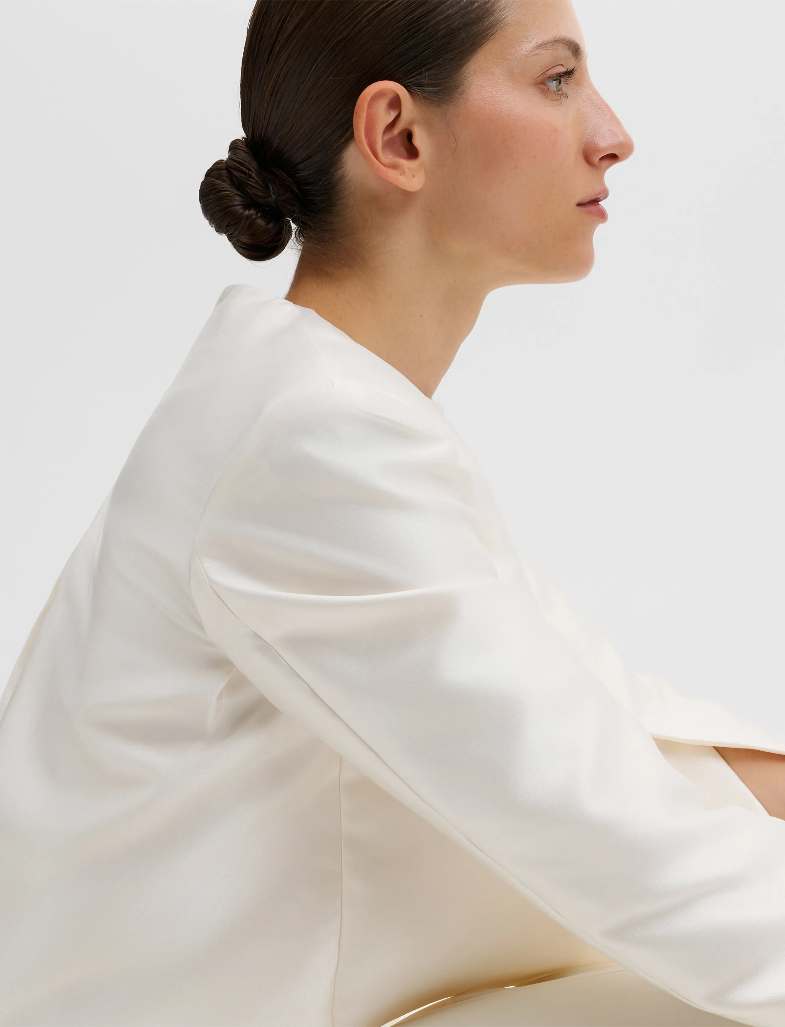 Malina - Ruthie Cropped Long Sleeve blouse - pikkade varrukatega pluusid - ivory - 5