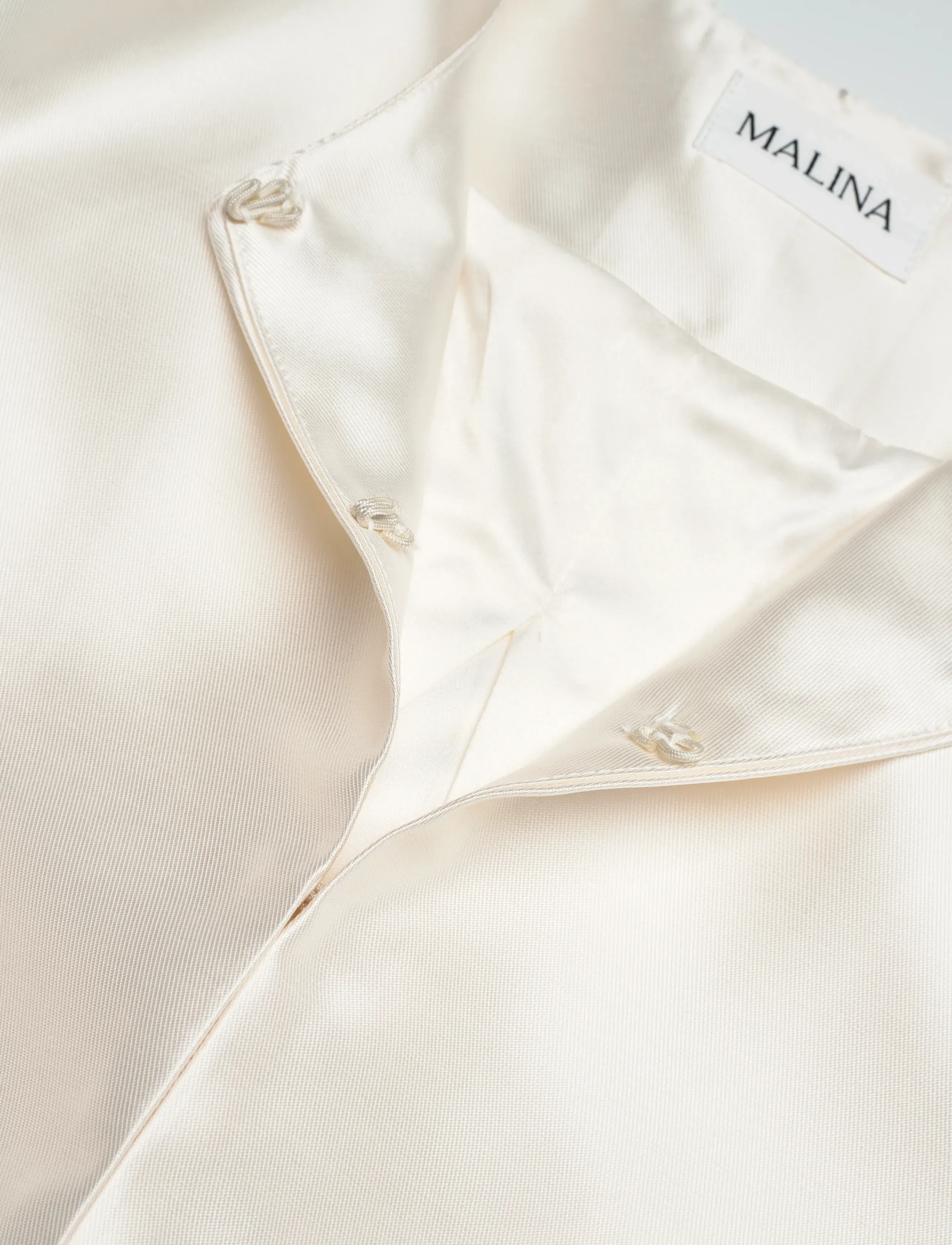 Malina - Ruthie Cropped Long Sleeve Blouse - langærmede bluser - ivory - 4