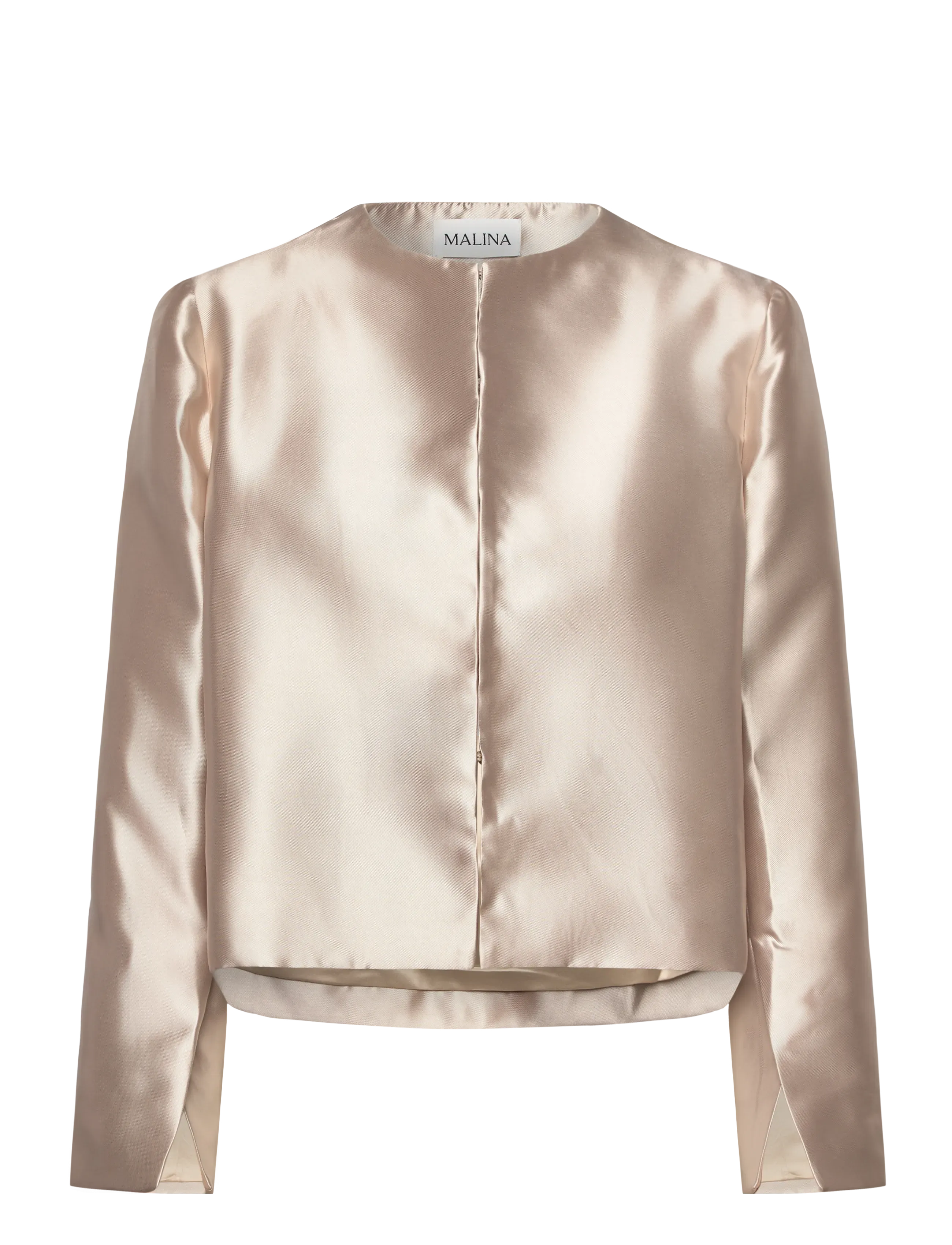 MALINA Ruthie Cropped Lange Ärmel Bluse Cream - L - Damen