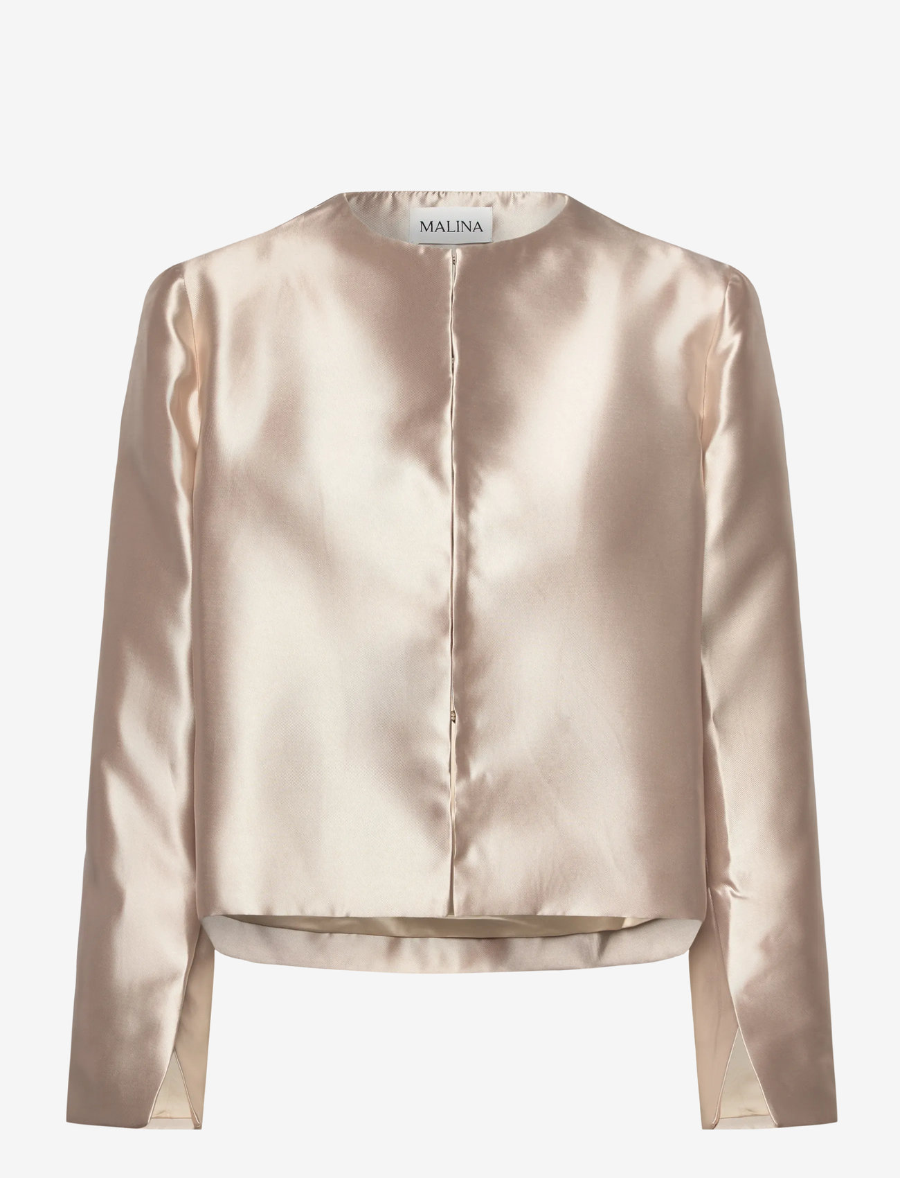 Malina - Ruthie Cropped Long Sleeve Blouse - langærmede bluser - soft beige - 1