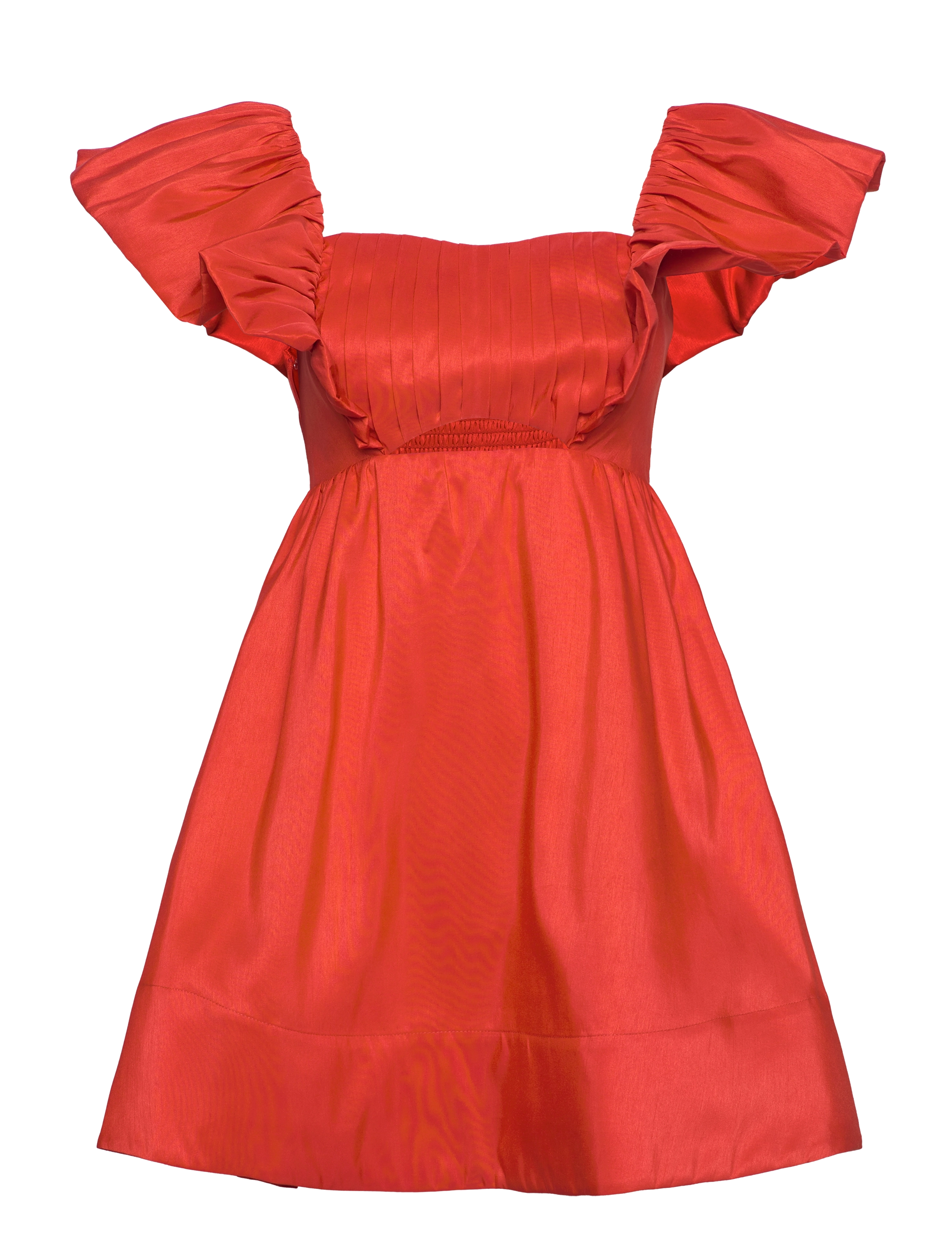 Malina - Bree frill detailed mini dress - summer red - 1