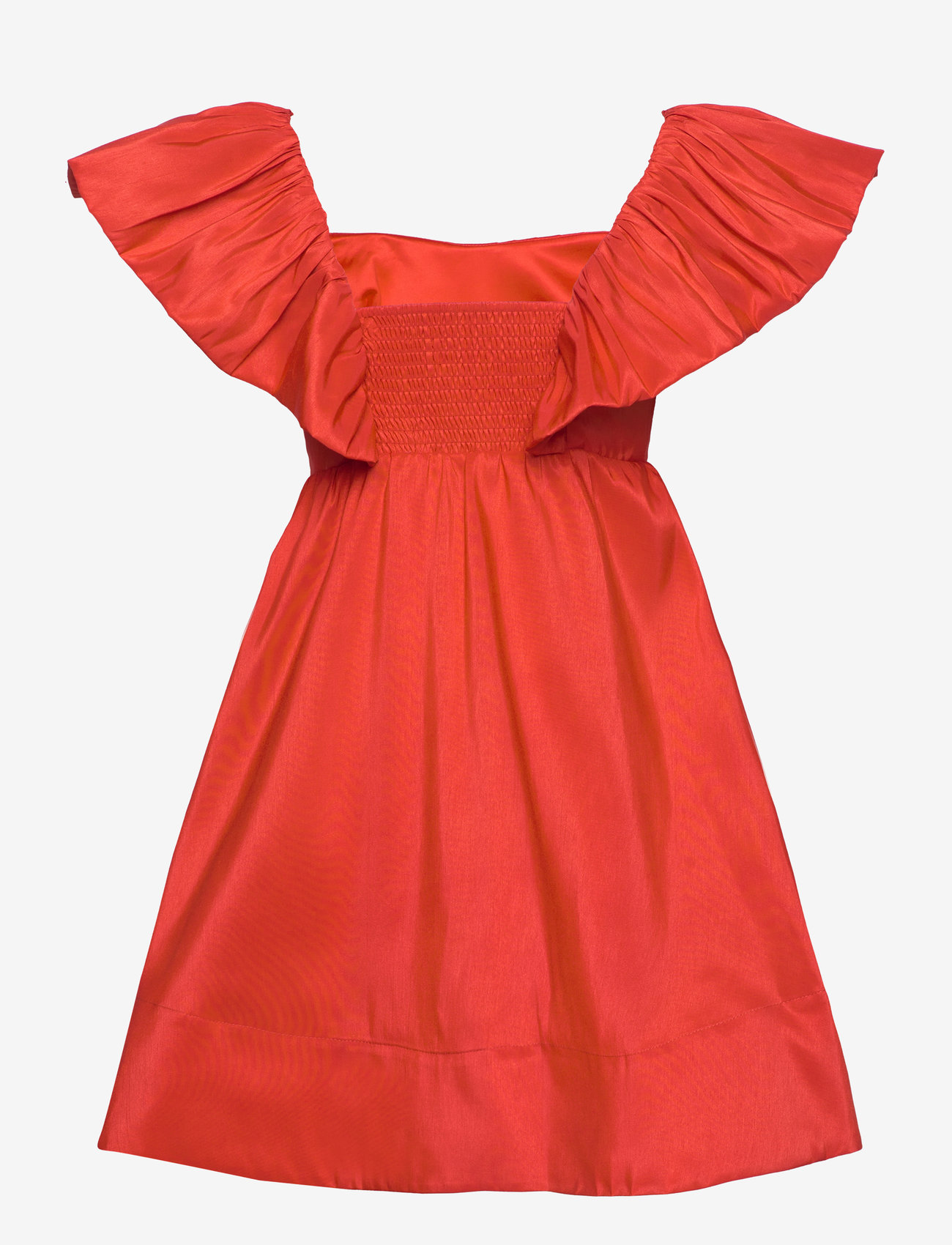 Malina - Bree frill detailed mini dress - festkjoler - summer red - 2