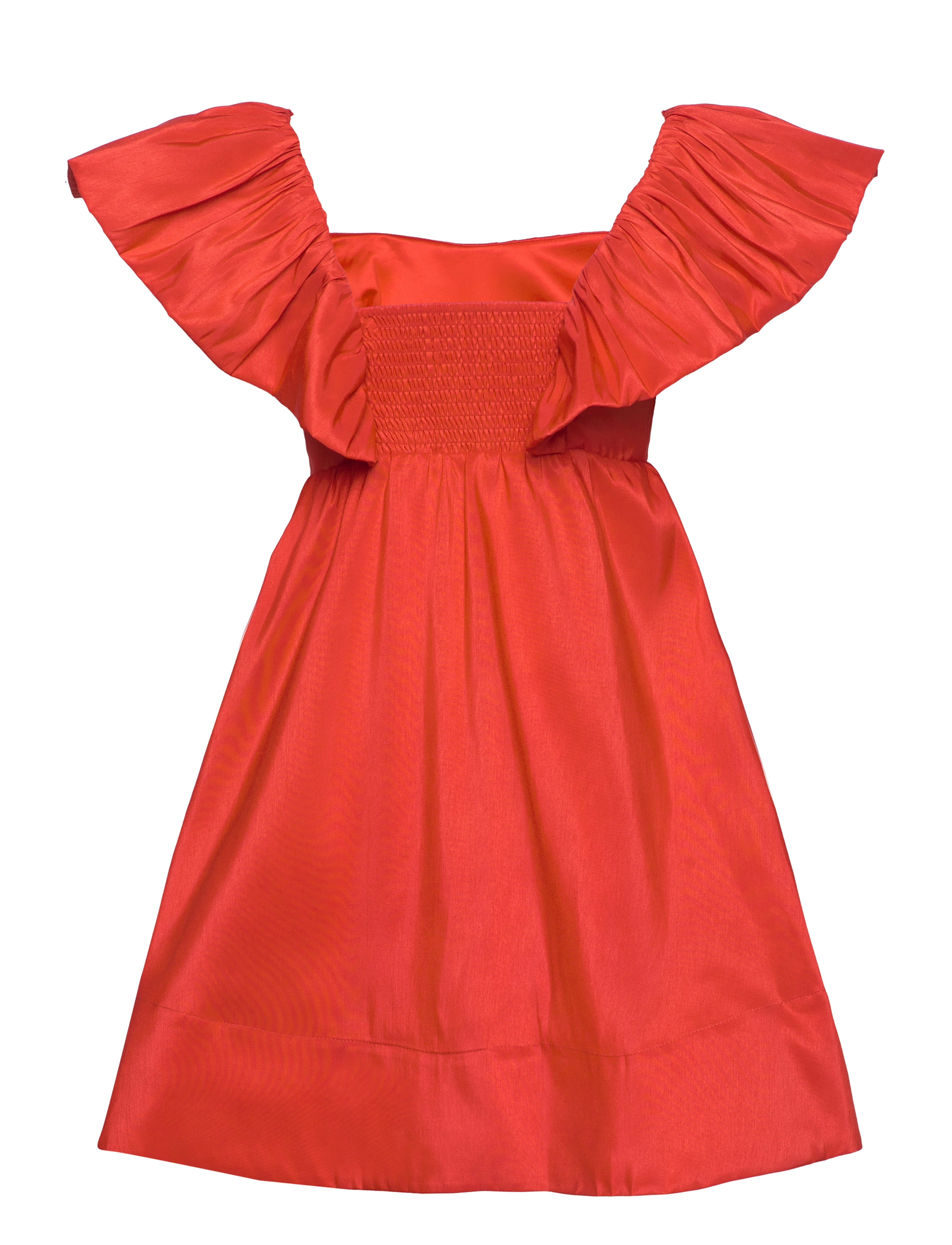 Malina - Bree frill detailed mini dress - summer red - 2