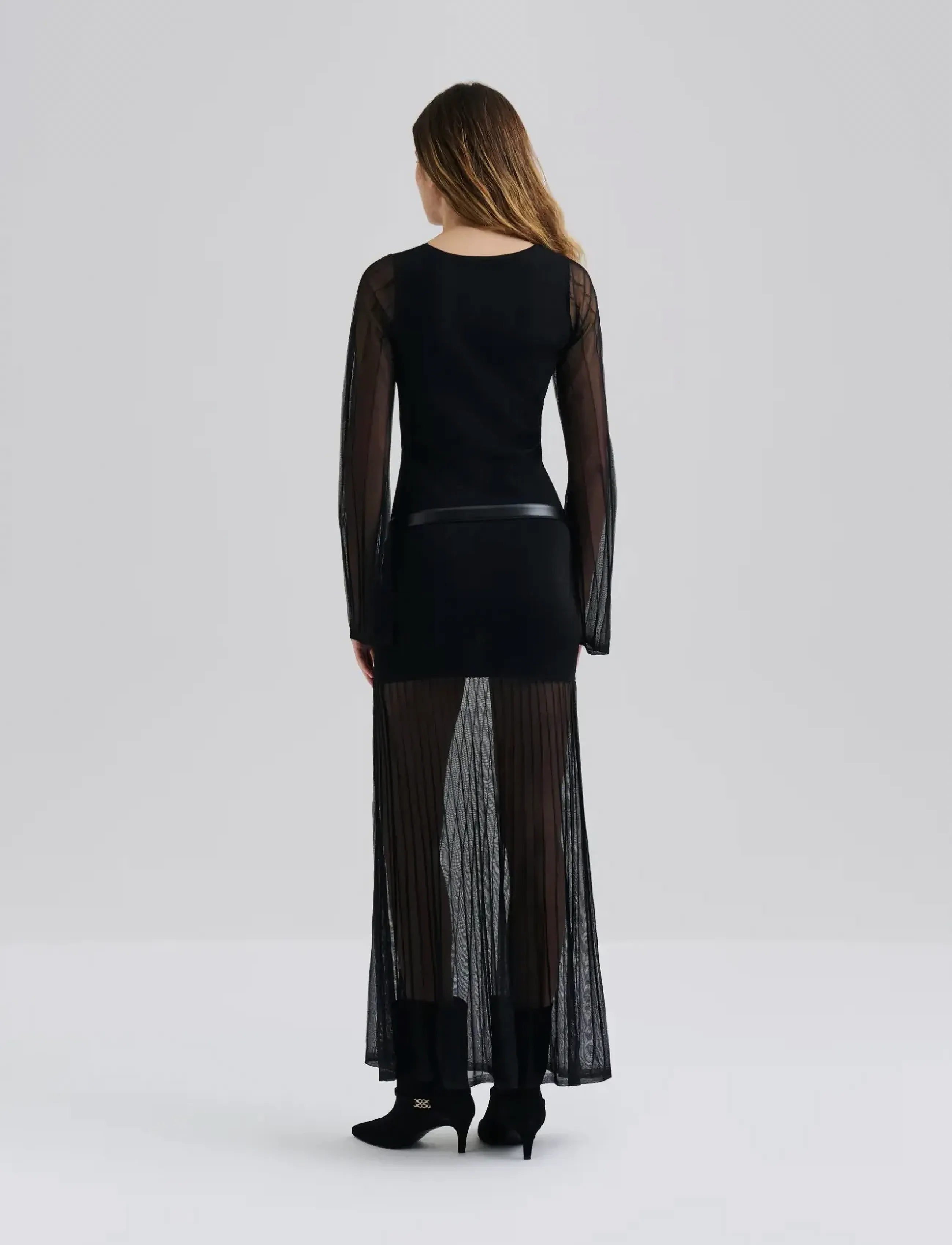 MALINA Haisley Sheer Knitted Maxi Dress klänningar dam – bild 6