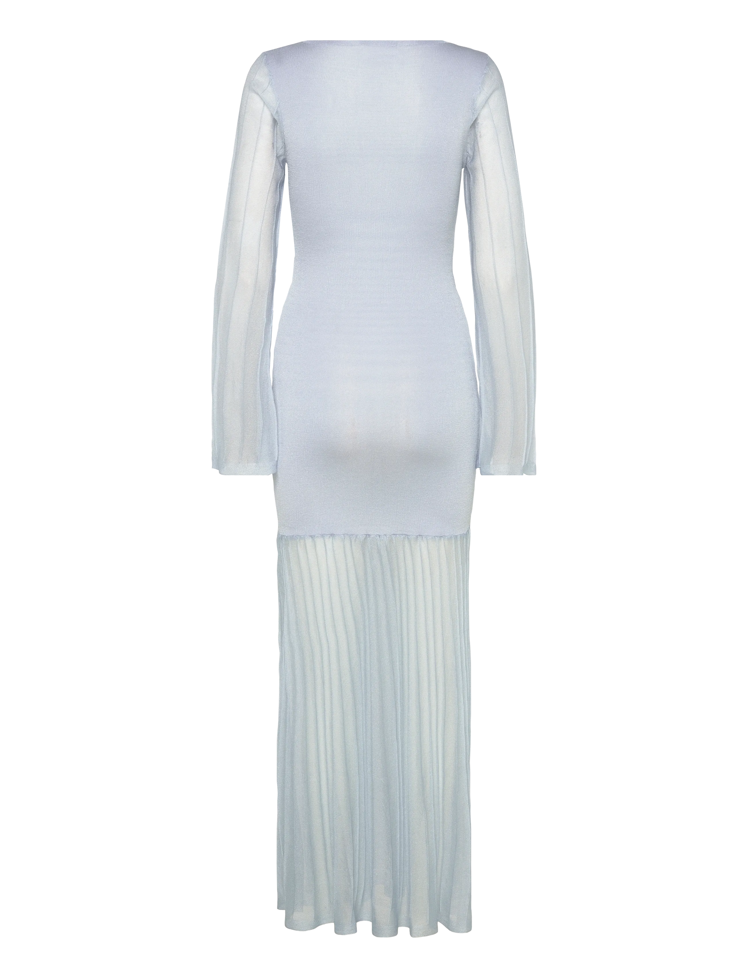 Malina - Haisley Sheer Knitted Maxi Dress - abendkleider - sky - 2