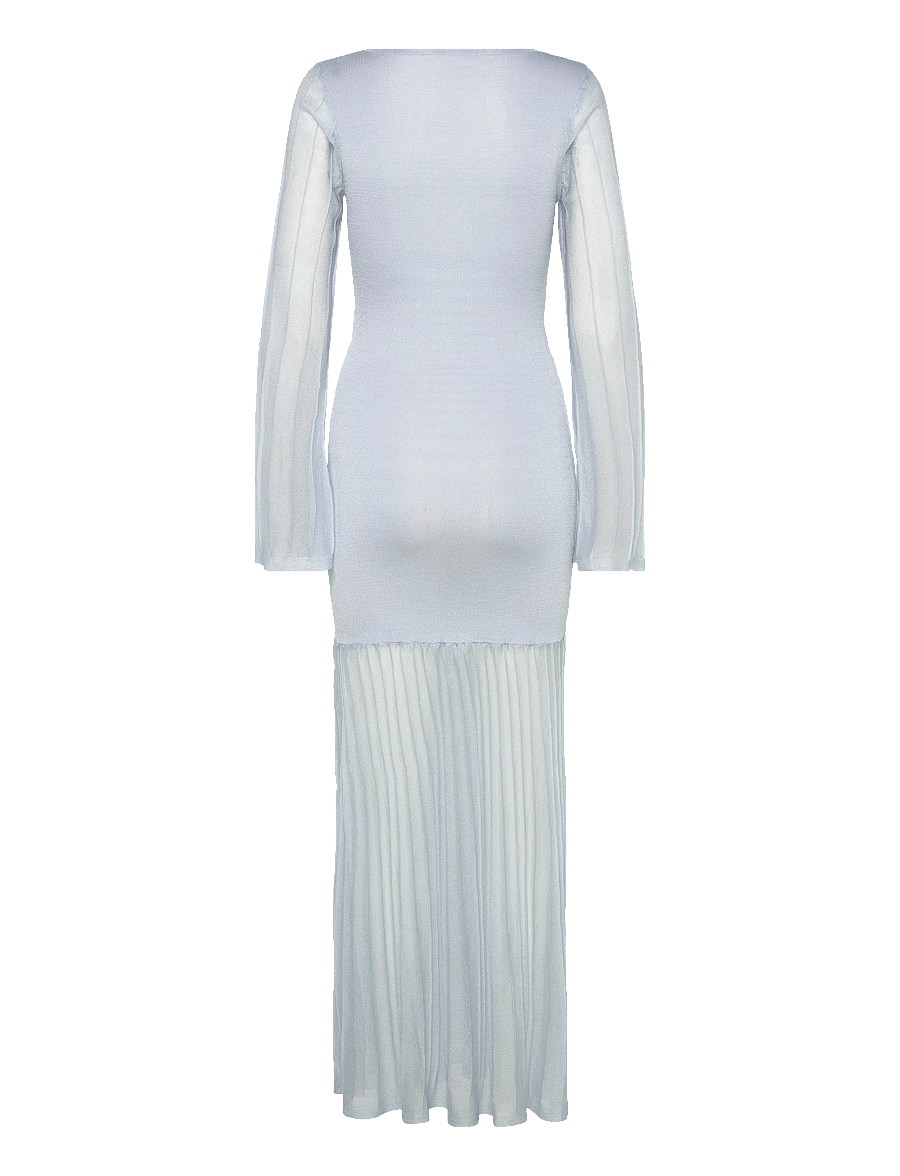 Malina - Haisley Sheer Knitted Maxi Dress - robes de soirée - sky - 2