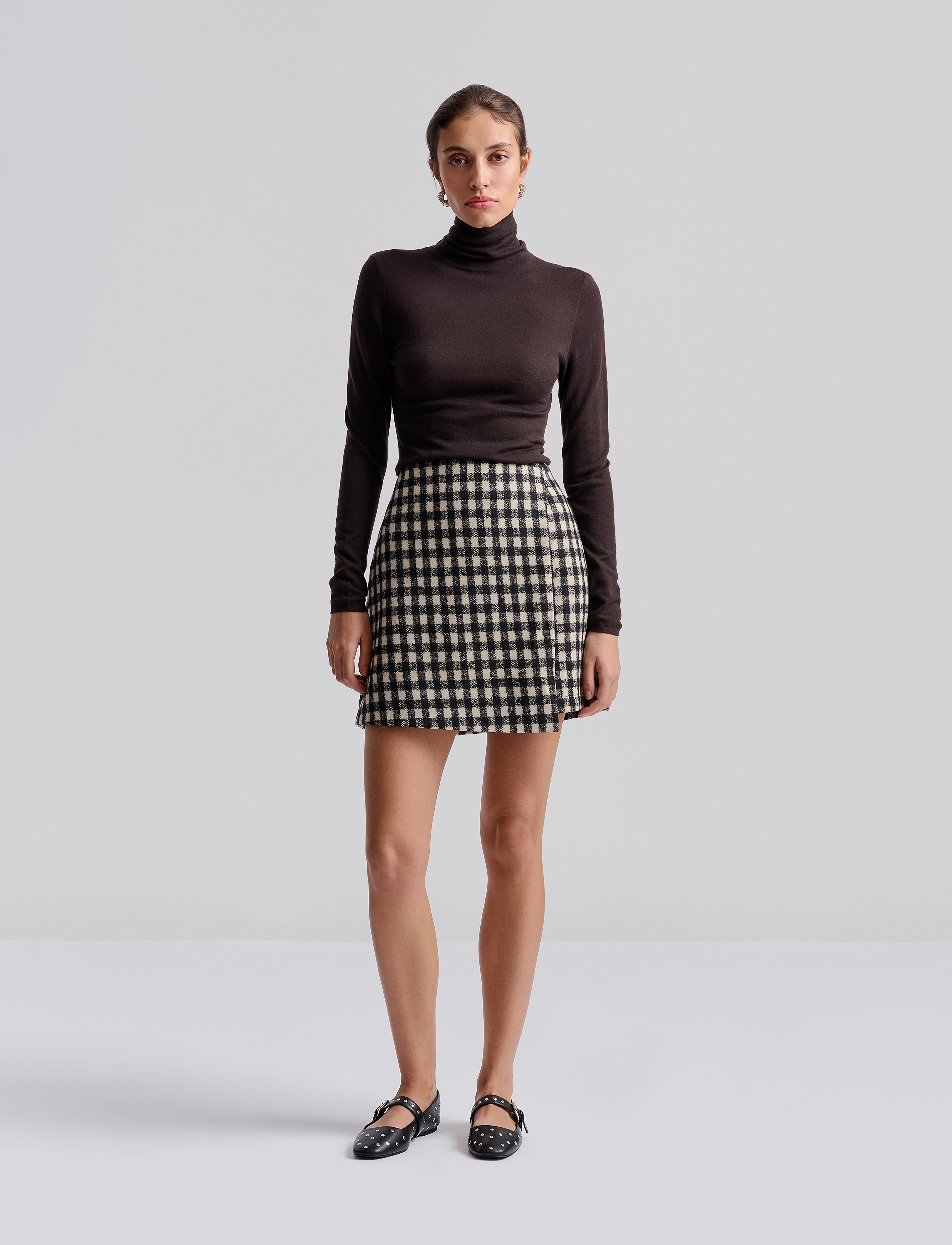 Malina Farrah boucle mini skirt - Wickelröcke - BLACK / black