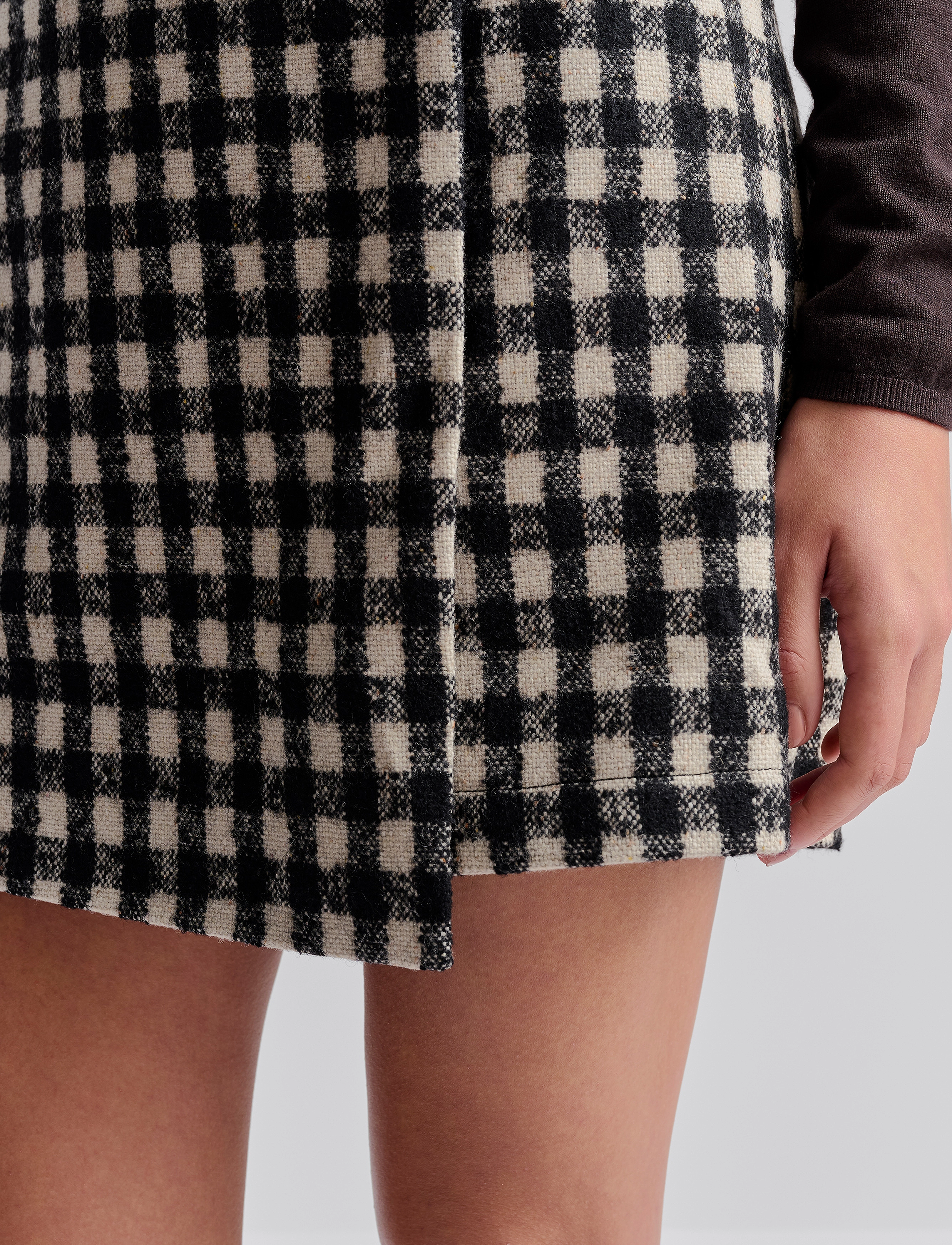 Malina - Farrah boucle mini skirt - wrap skirts - black - 5