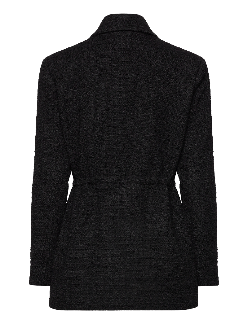 Malina - Elodie drawstring boucle blazer - Švarkai su dirželiu - black - 2