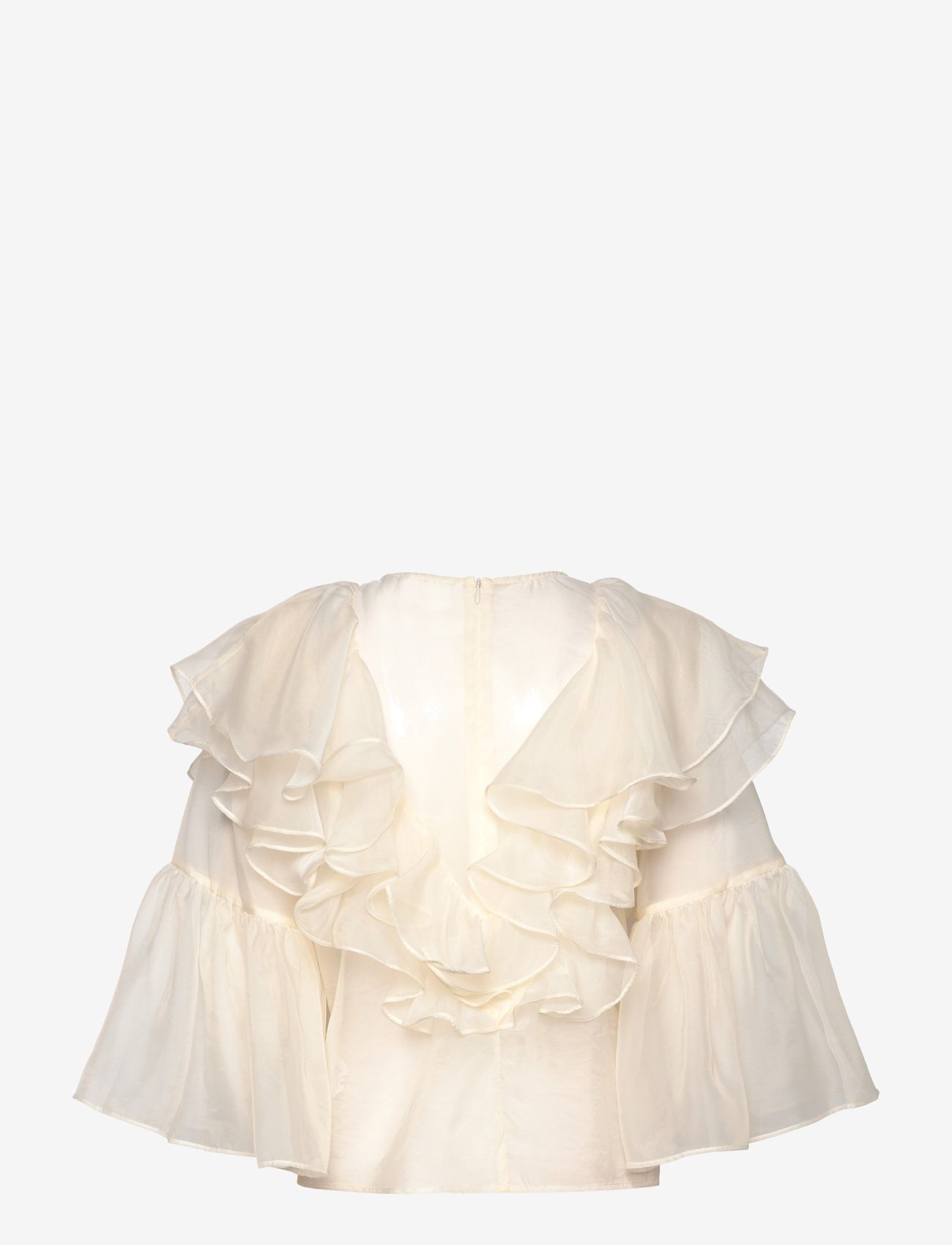 Malina - Alexia Organza frill blouse - kortærmede bluser - vanilla - 2