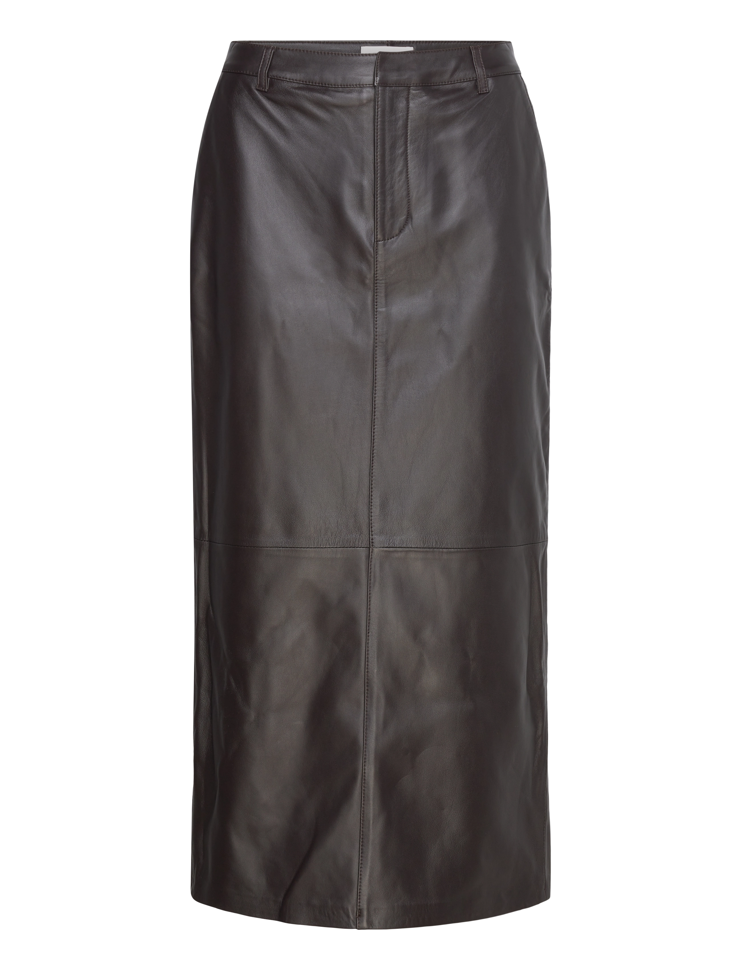 Malina - Pim leather maxi skirt - chocolate - 1