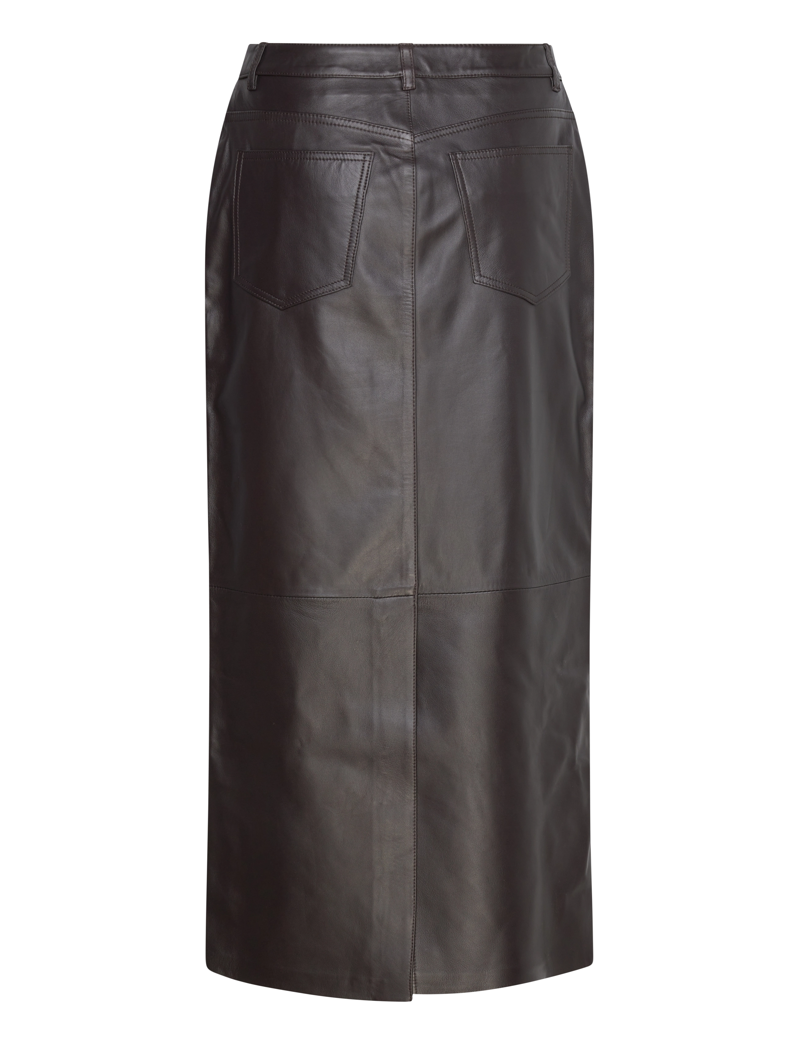 Malina - Pim leather maxi skirt - chocolate - 2