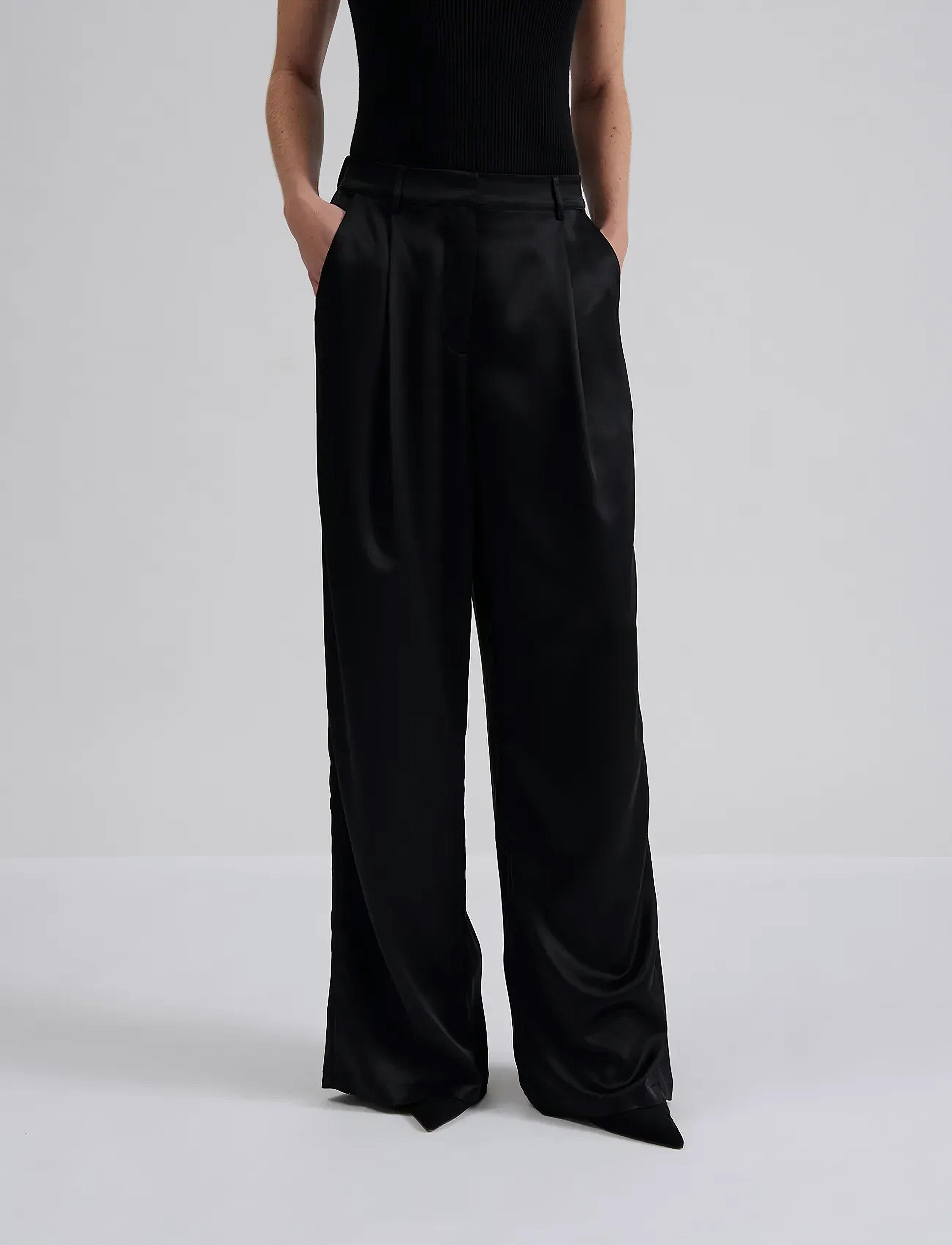 Sarah Elastic Waist Satin Pants 2