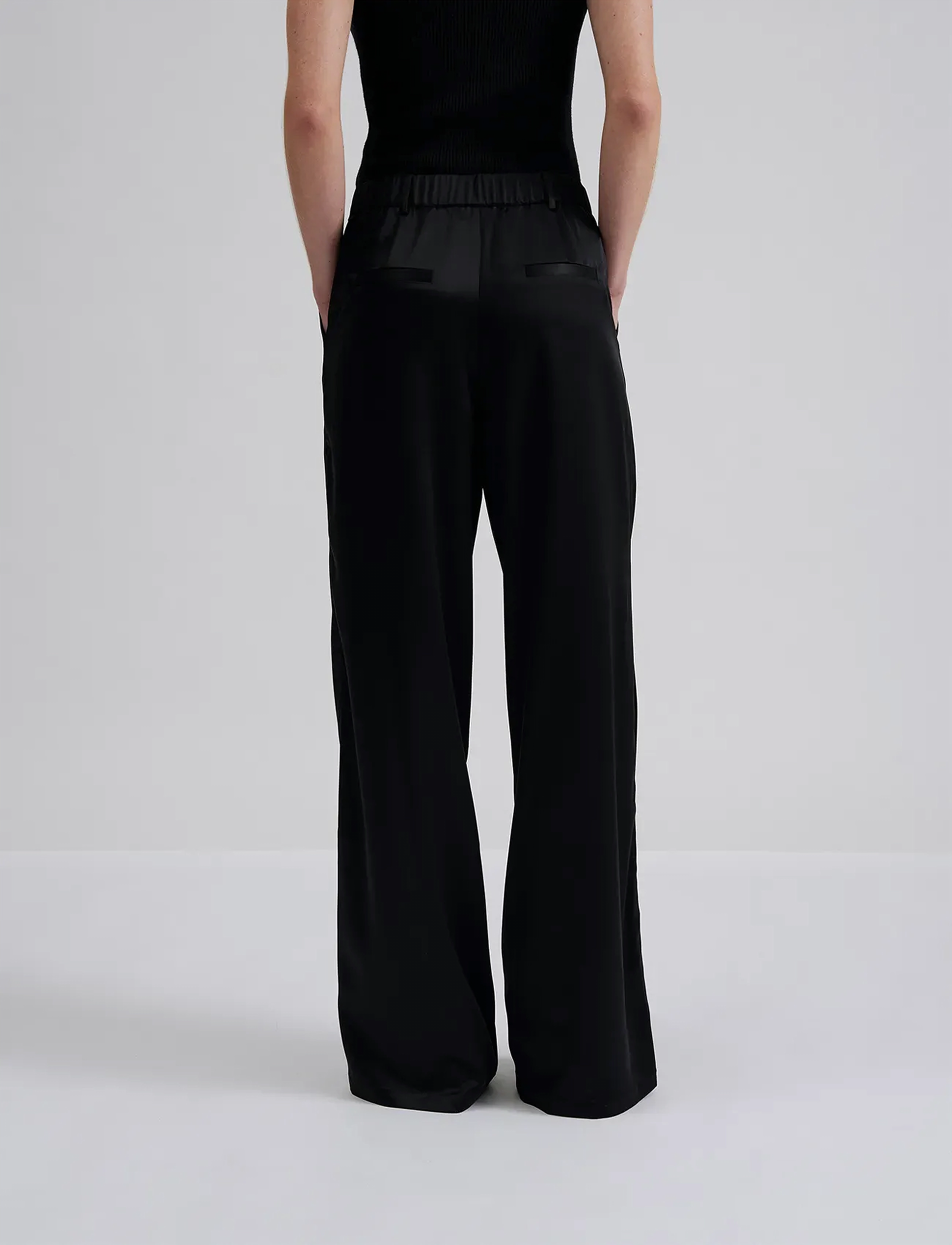 Sarah Elastic Waist Satin Pants 3