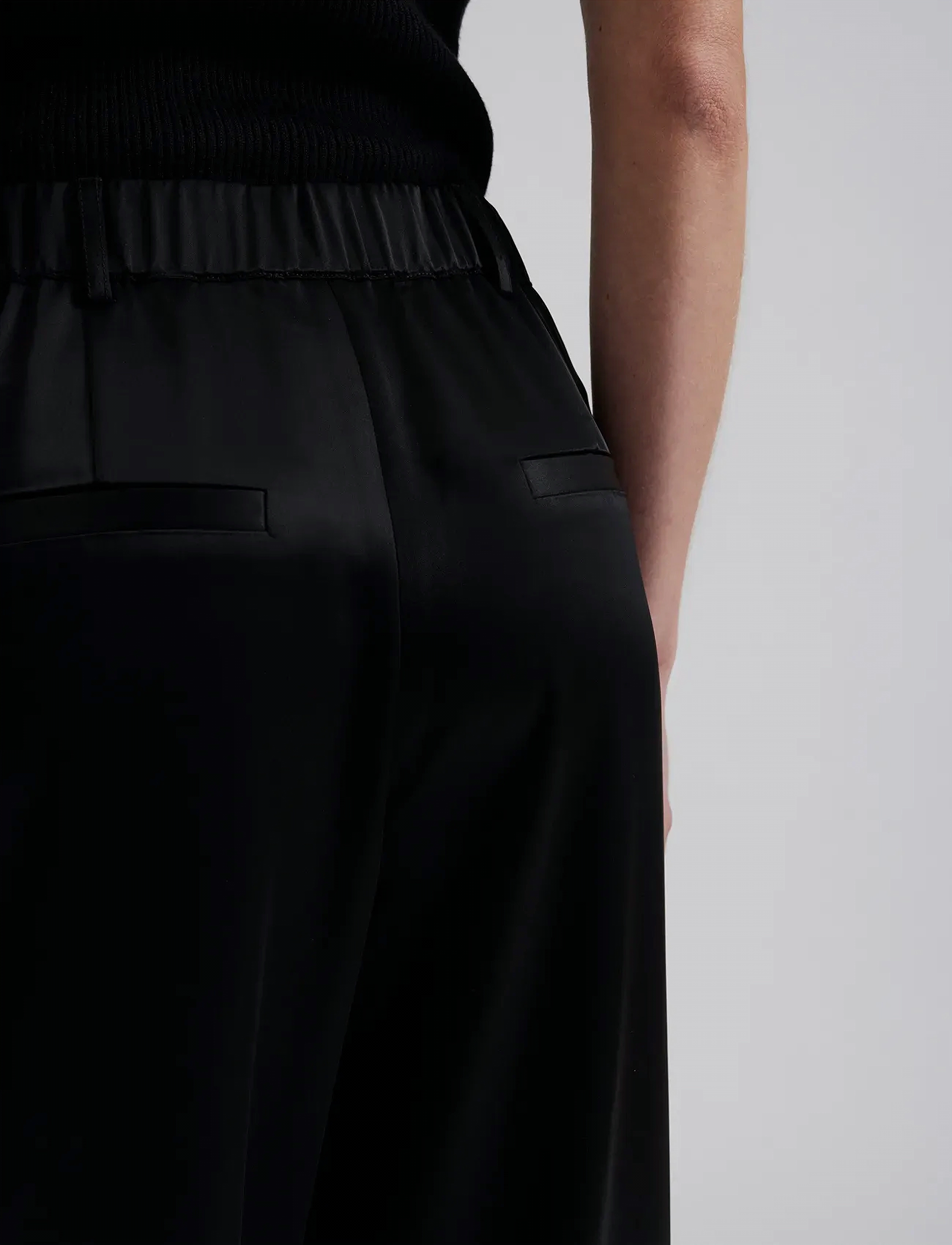 Sarah Elastic Waist Satin Pants 4