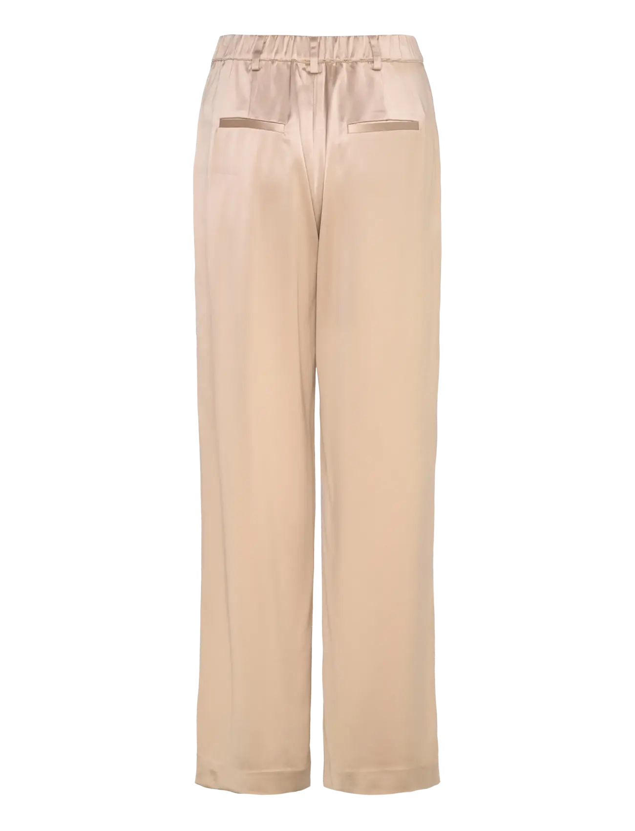 Malina - Sarah Elastic Waist Satin Pants - bukser med brede ben - champagne - 2