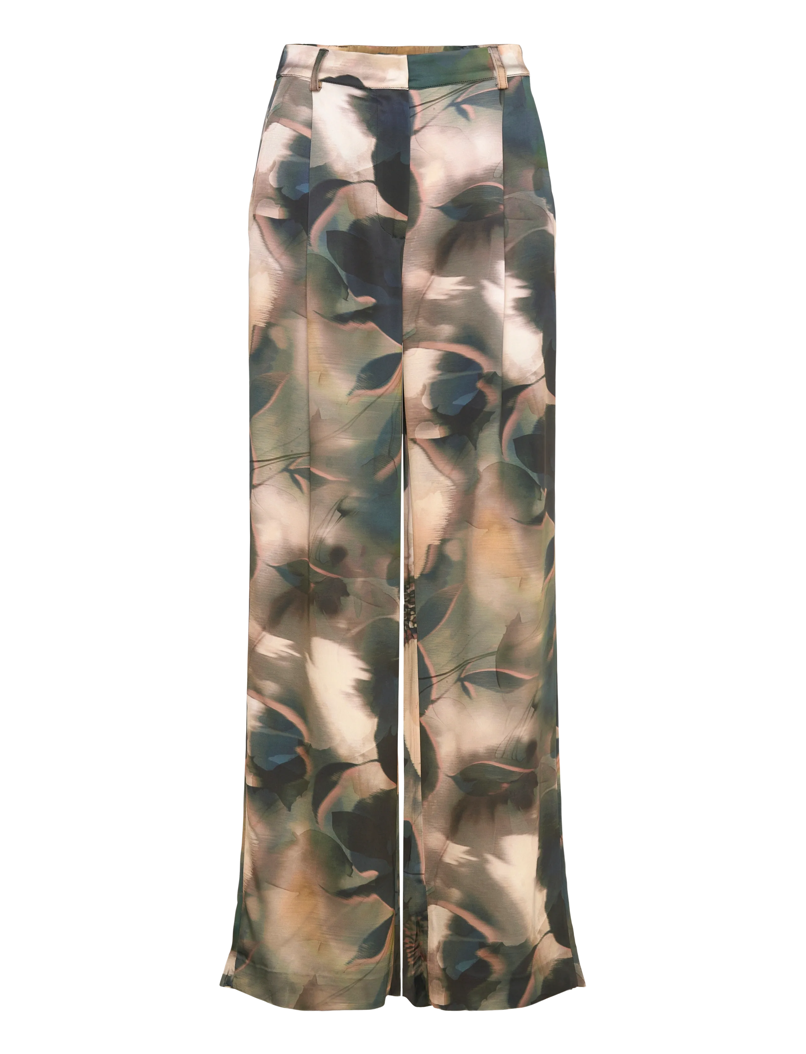 Sarah Elastic Waist Satin Pants - DUSTY POPPY