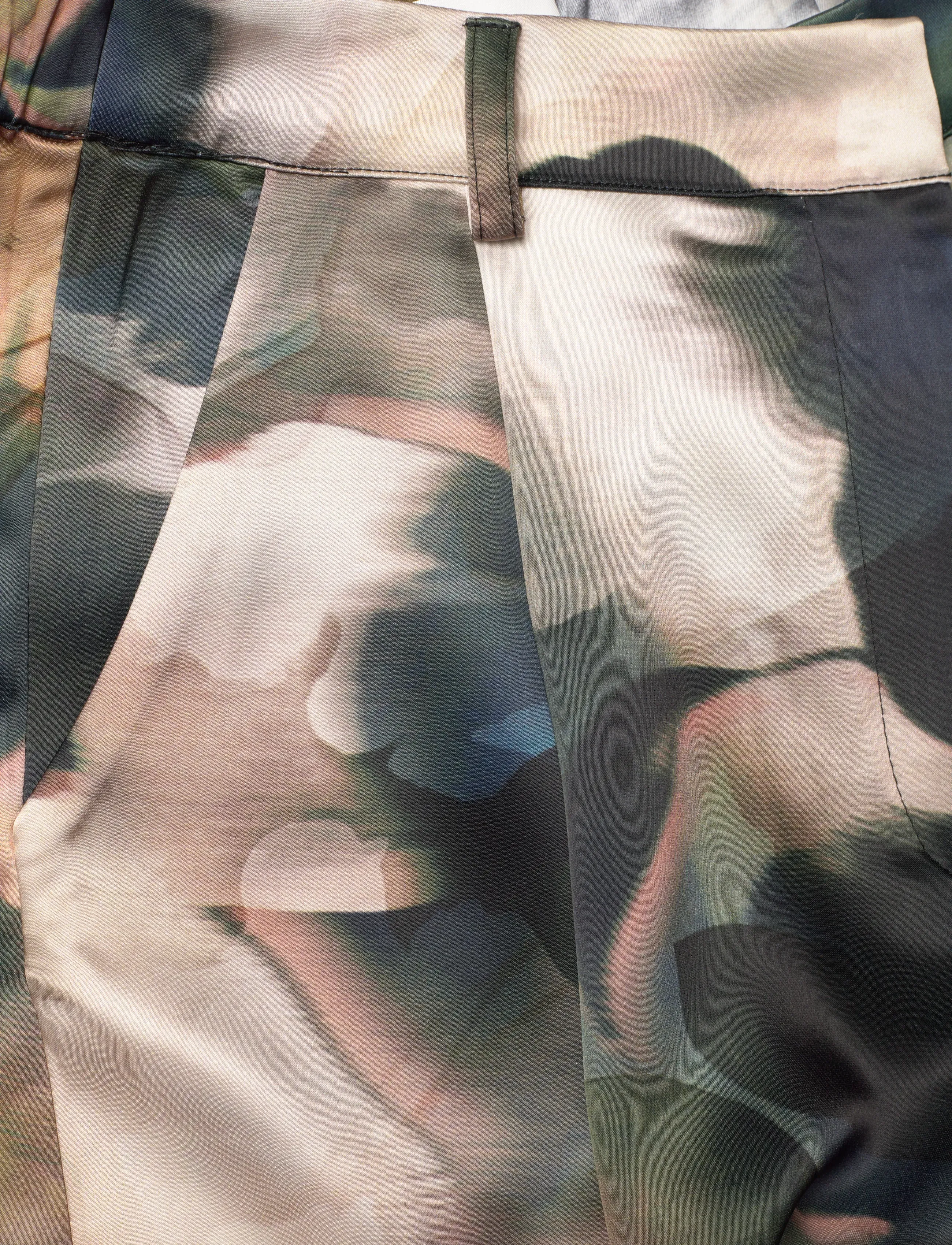 Malina - Sarah Elastic Waist Satin Pants - bukser med brede ben - dusty poppy - 5