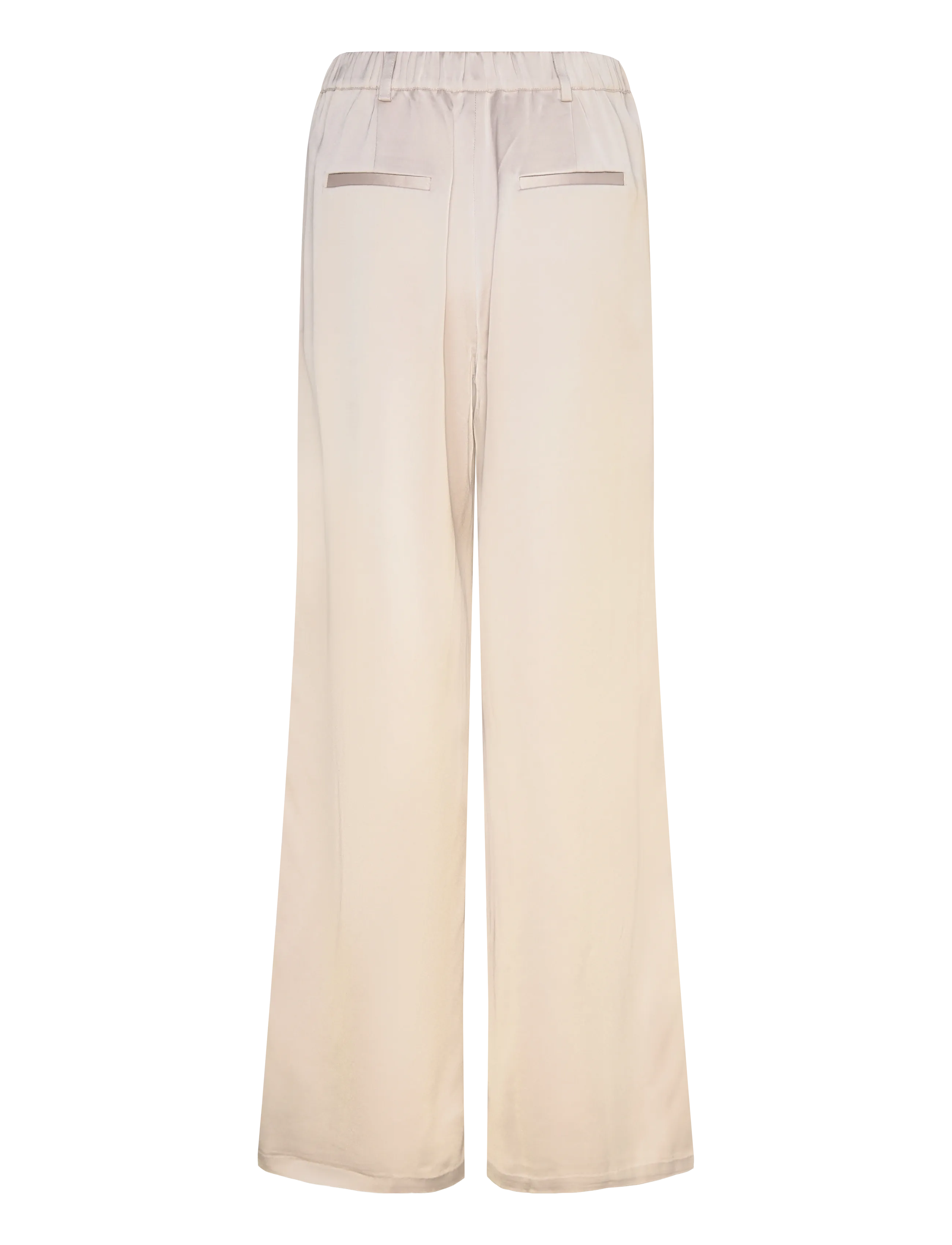Malina - Sarah Elastic Waist Satin Pants - bukser med brede ben - steel grey - 2