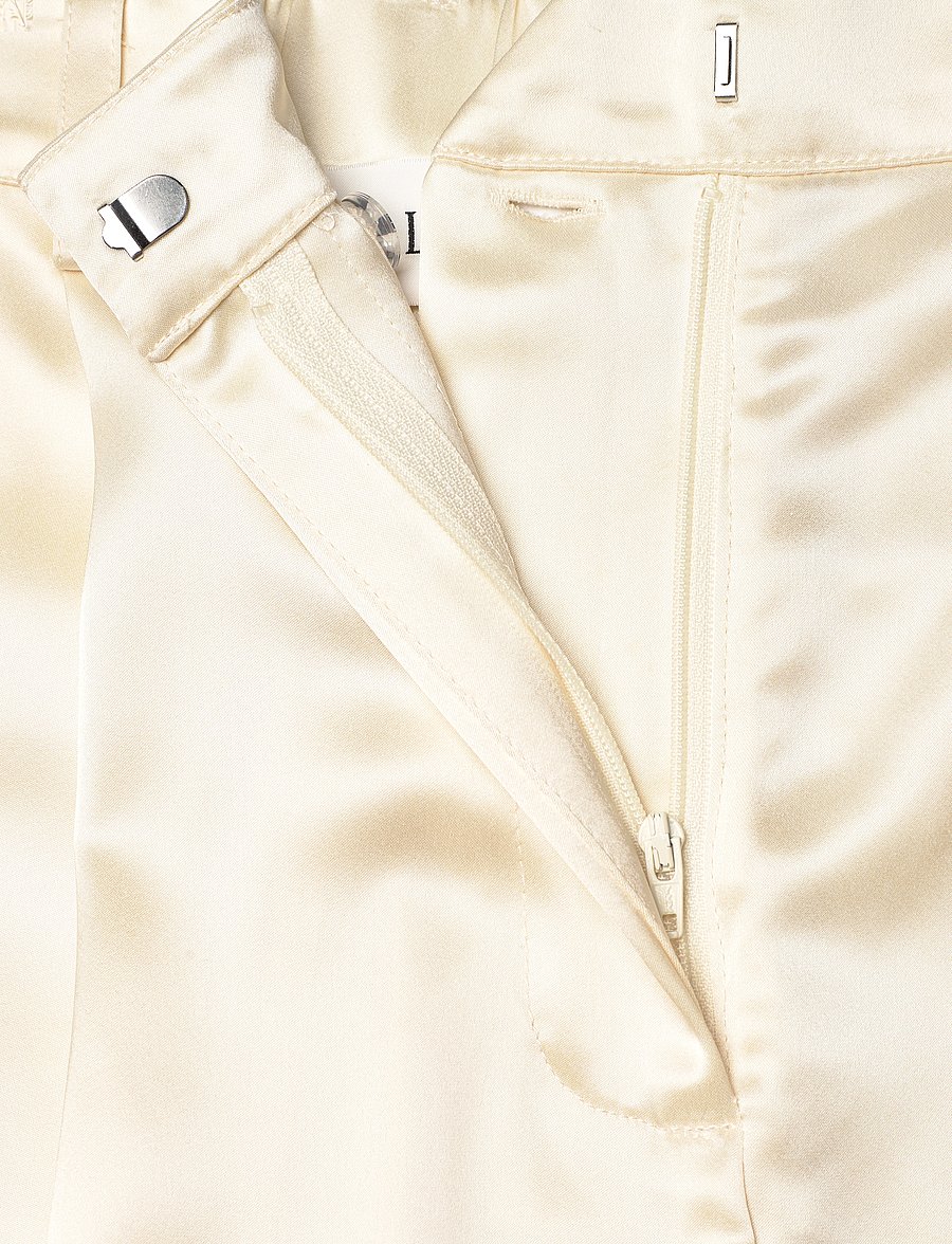 Malina - Sarah Elastic Waist Satin Pants - wijde broeken - vanilla - 3