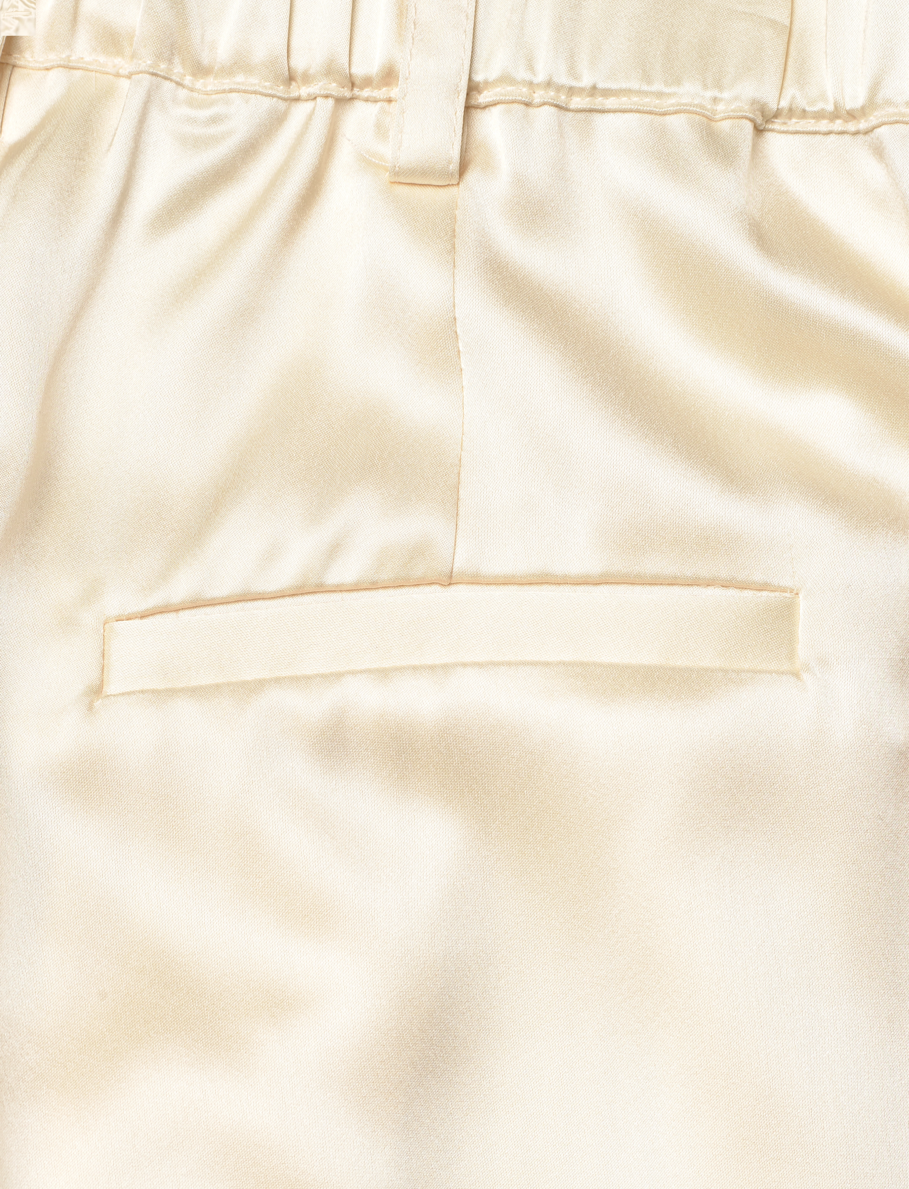 Malina - Sarah Elastic Waist Satin Pants - hosen mit weitem bein - vanilla - 4