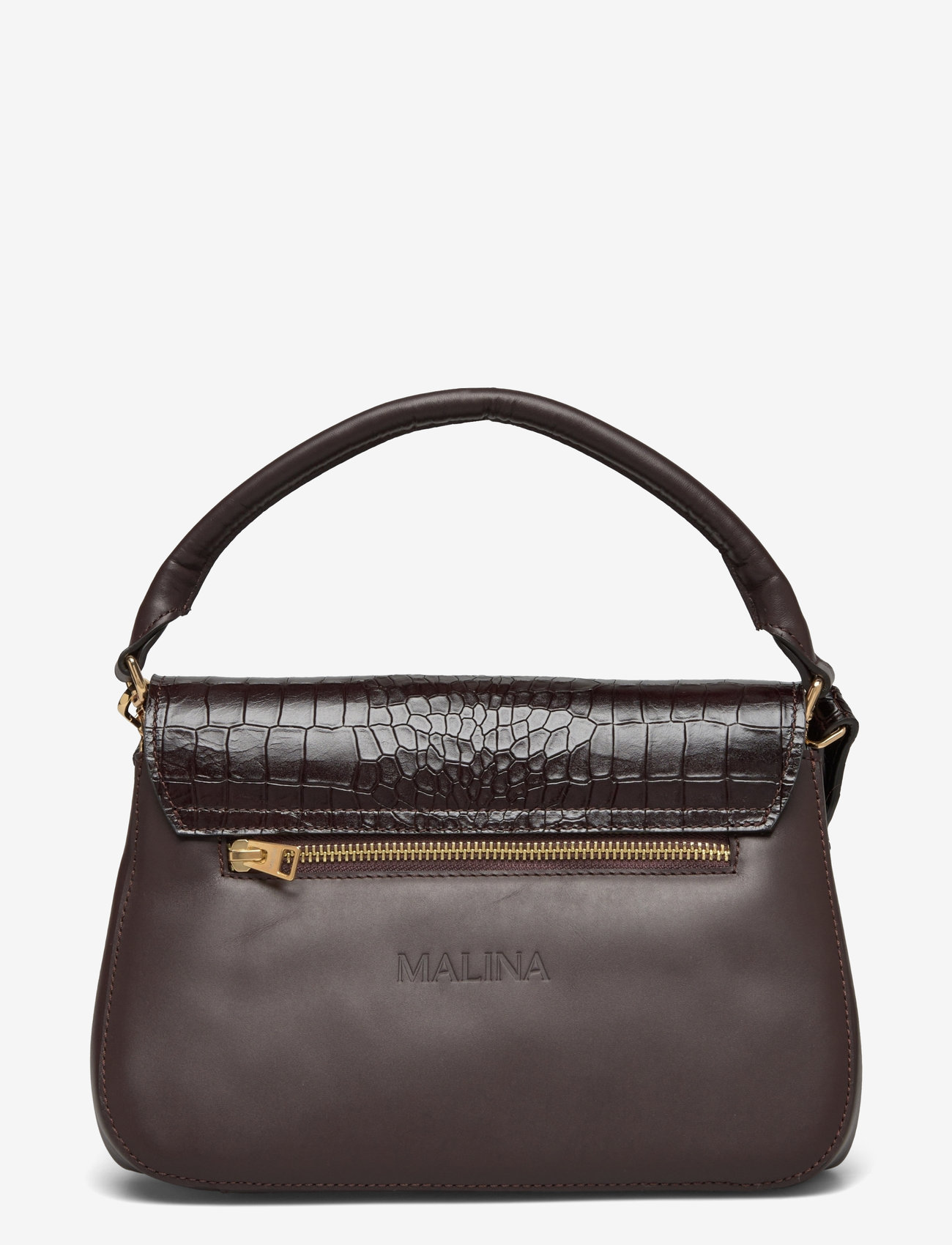 Malina - Darla small leather flap bag - brown - 2