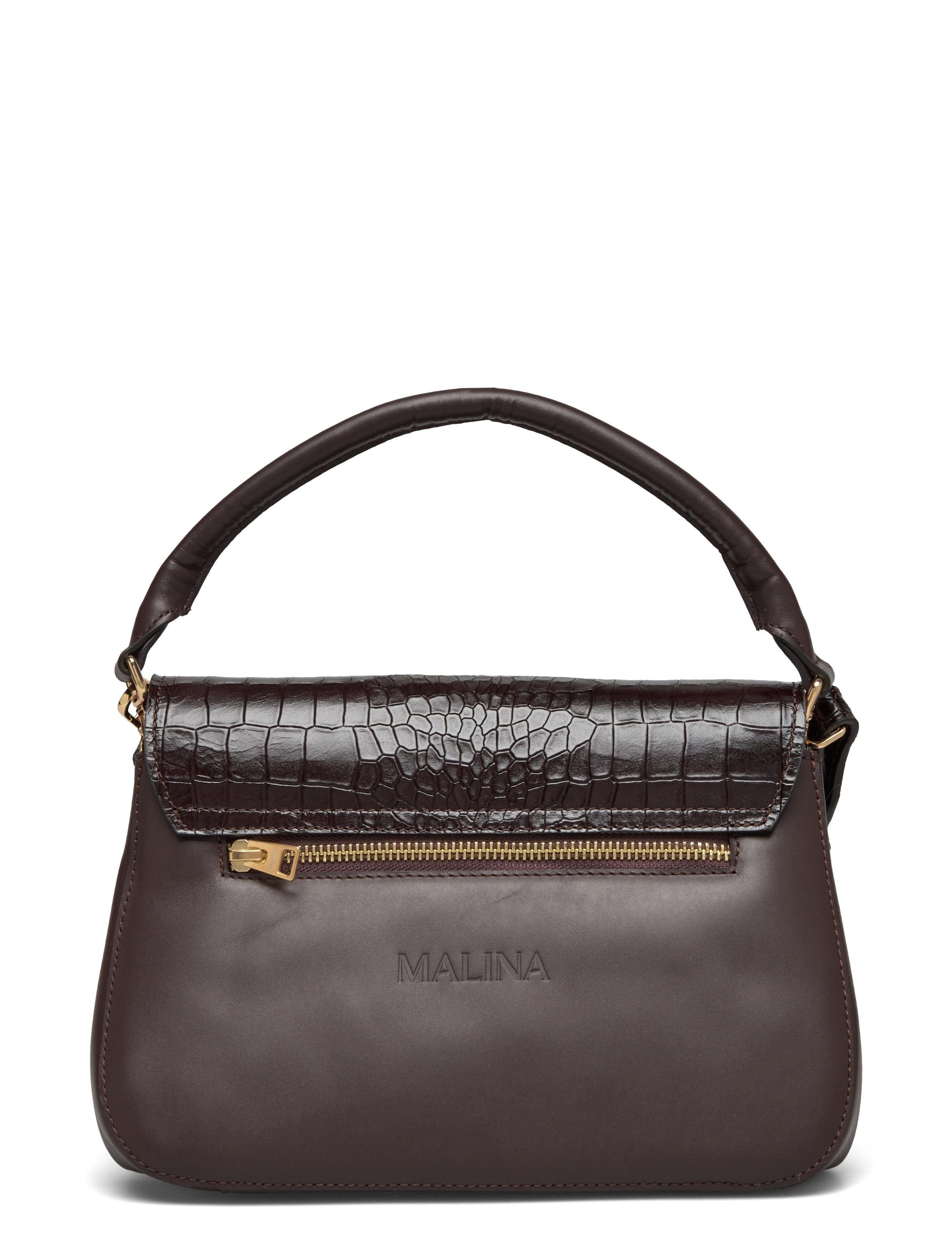 Malina - Darla small leather flap bag - brown - 2