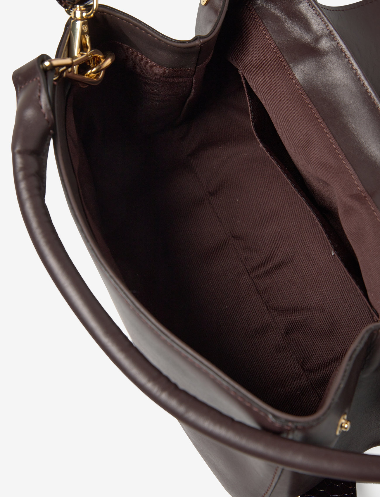 Malina - Darla small leather flap bag - brown - 4