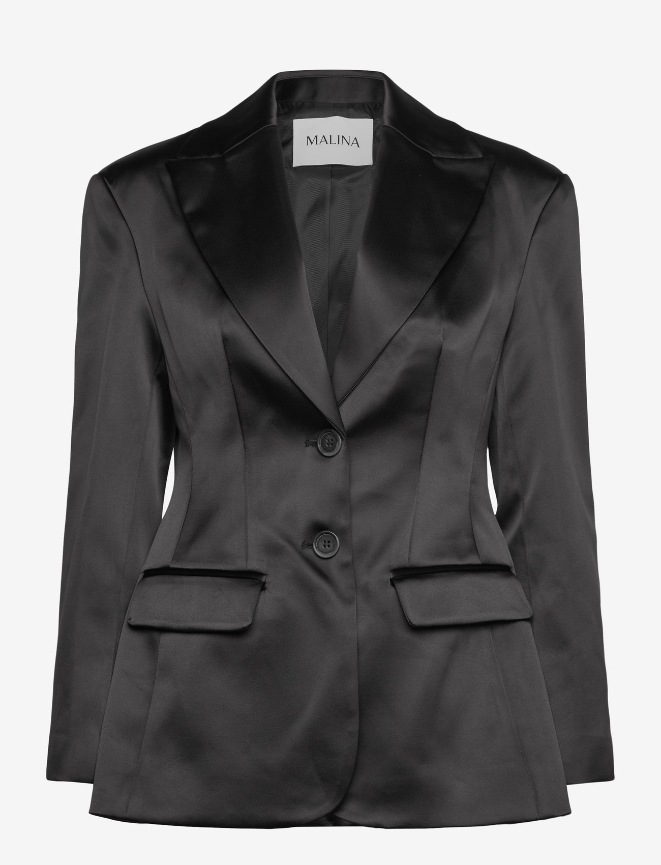 Malina - Ella Tailored Peplum blazer - enkelknäppta kavajer - black - 1