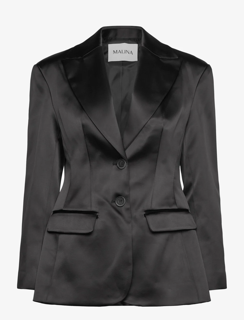 Malina - Ella tailored peplum blazer - enkelknäppta kavajer - black - 1