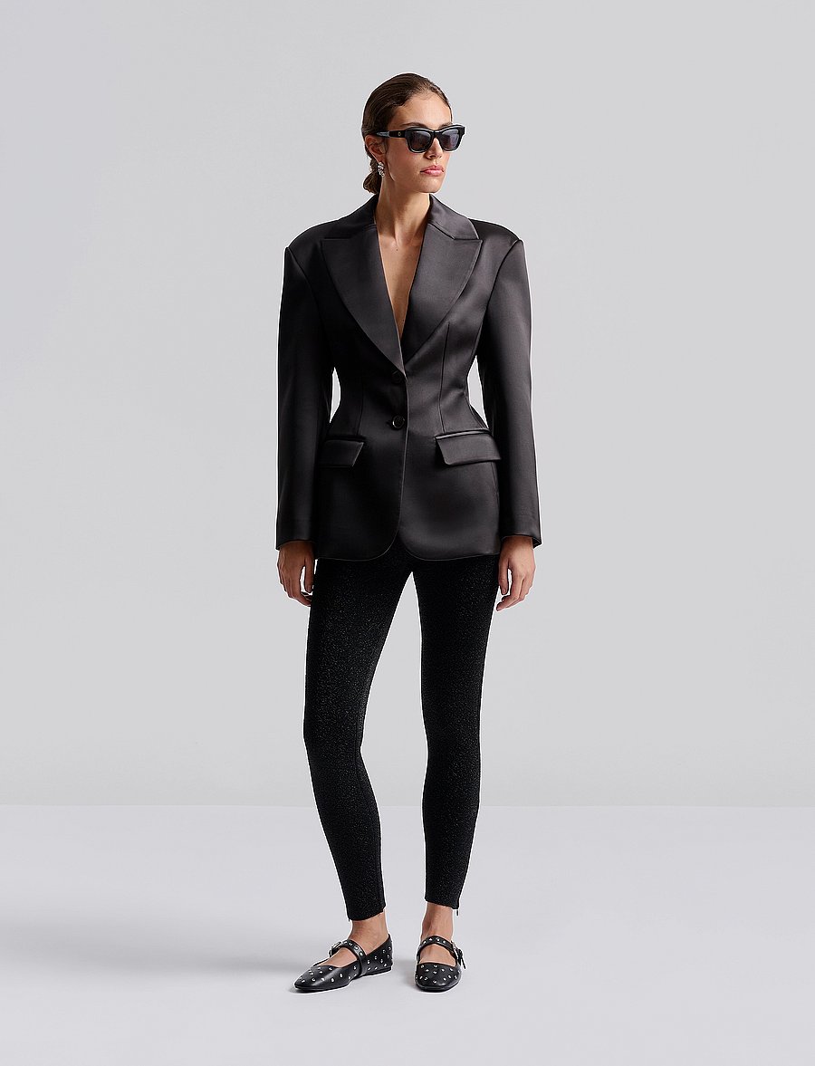 Malina - Ella Tailored Peplum blazer - einreihige blazer - black - 0
