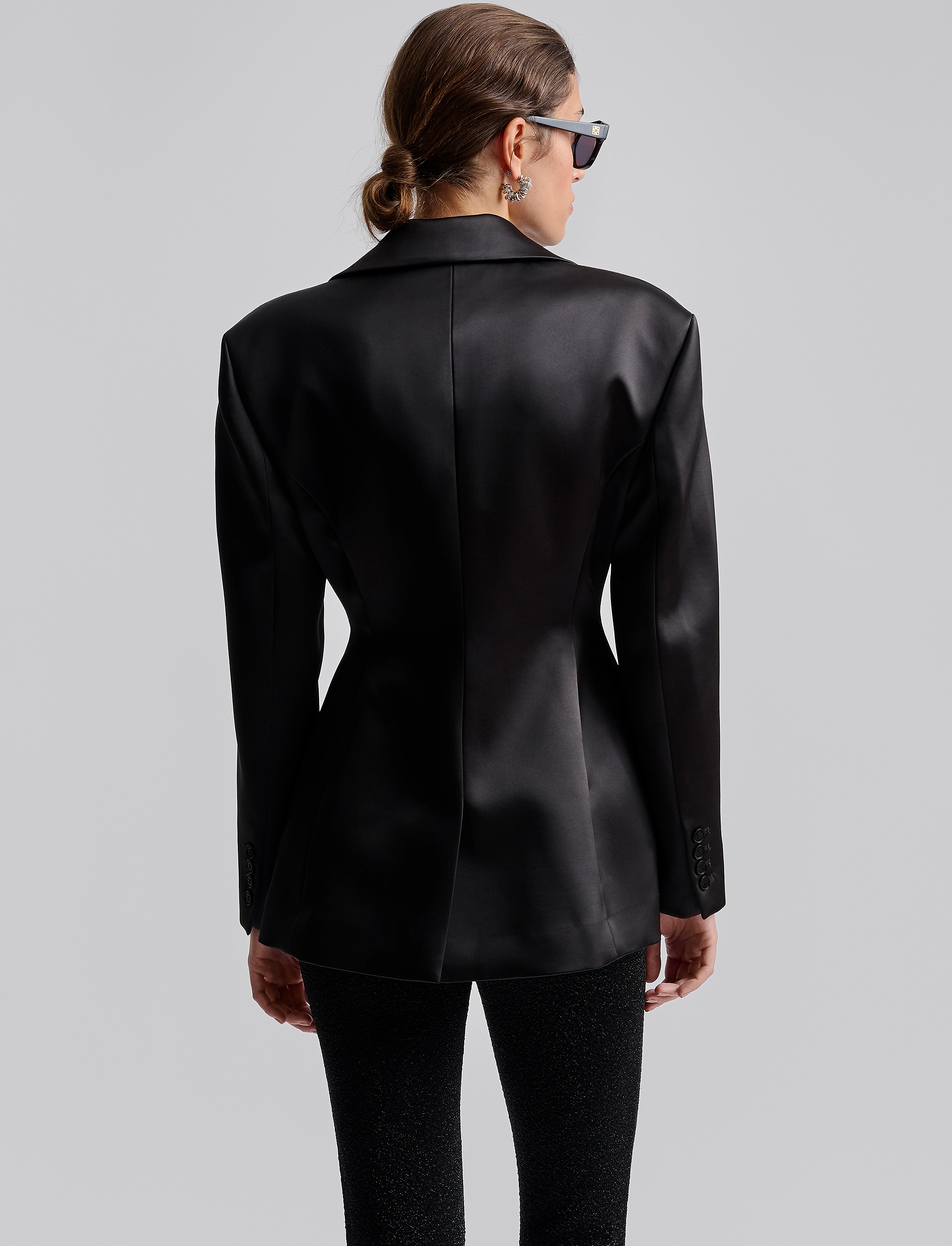 Malina - Ella Tailored Peplum blazer - enkelknäppta kavajer - black - 3