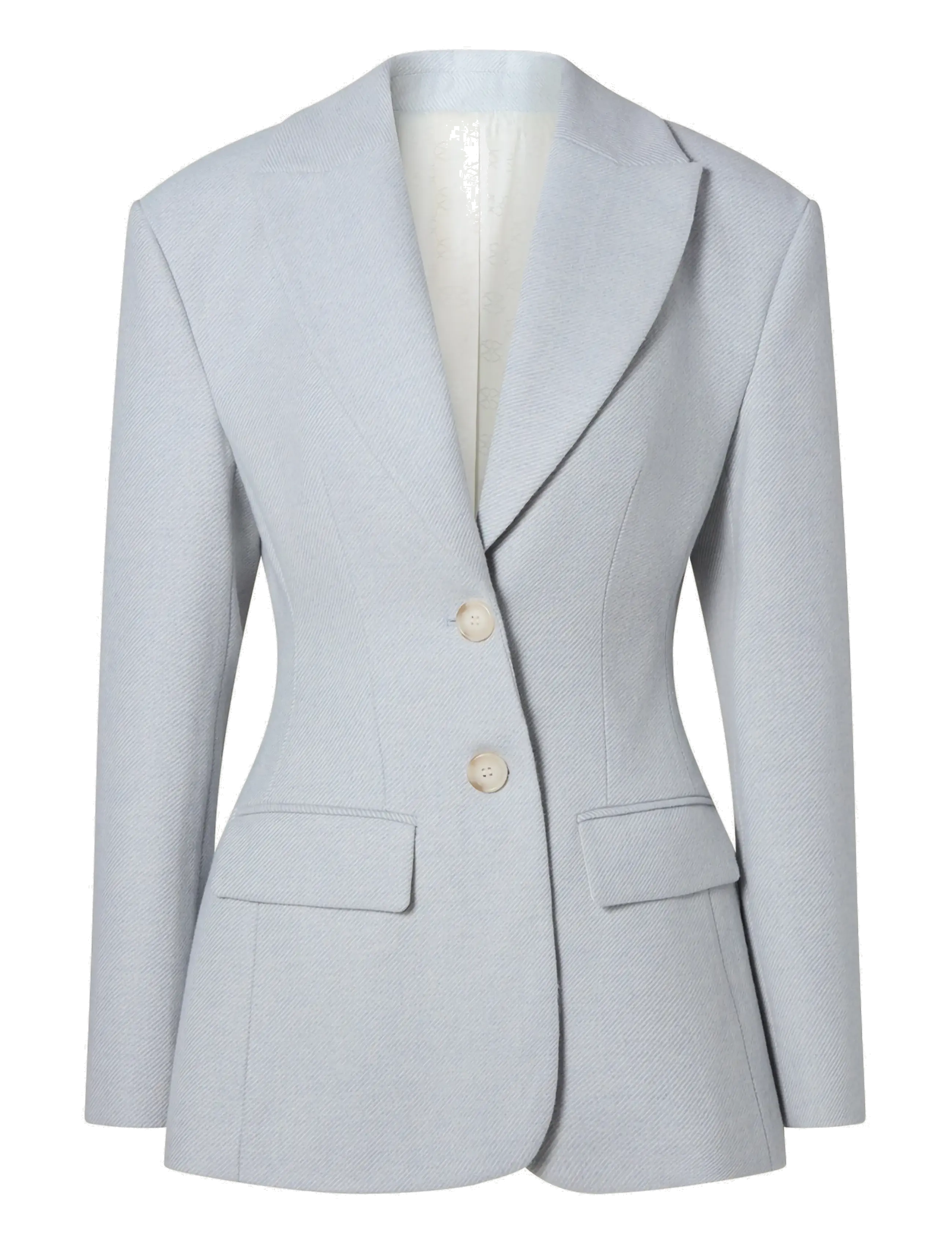 Malina Ella Tailored Peplum blazer - Blazer - BLUE FISHBONE / blue
